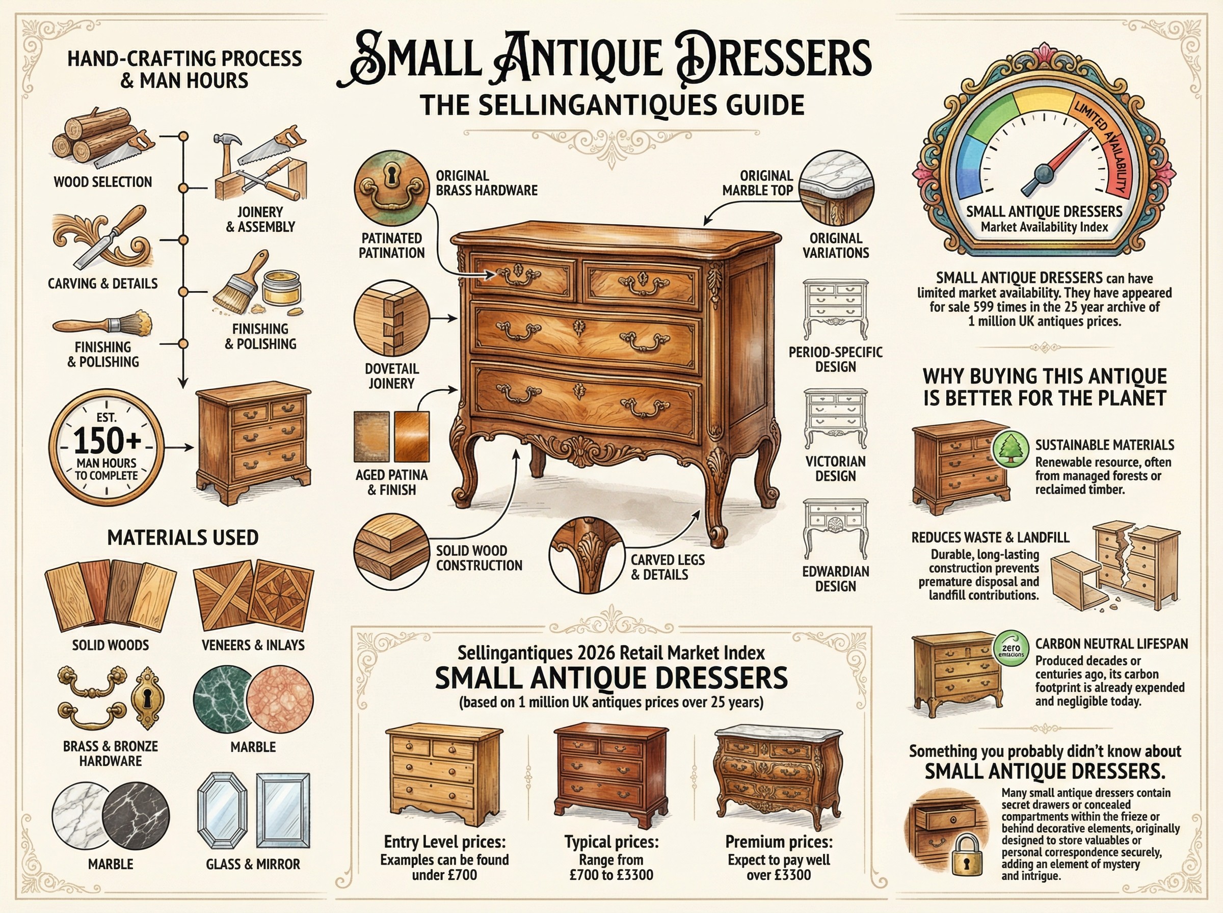 Small Antique Dressers Guide Infographic