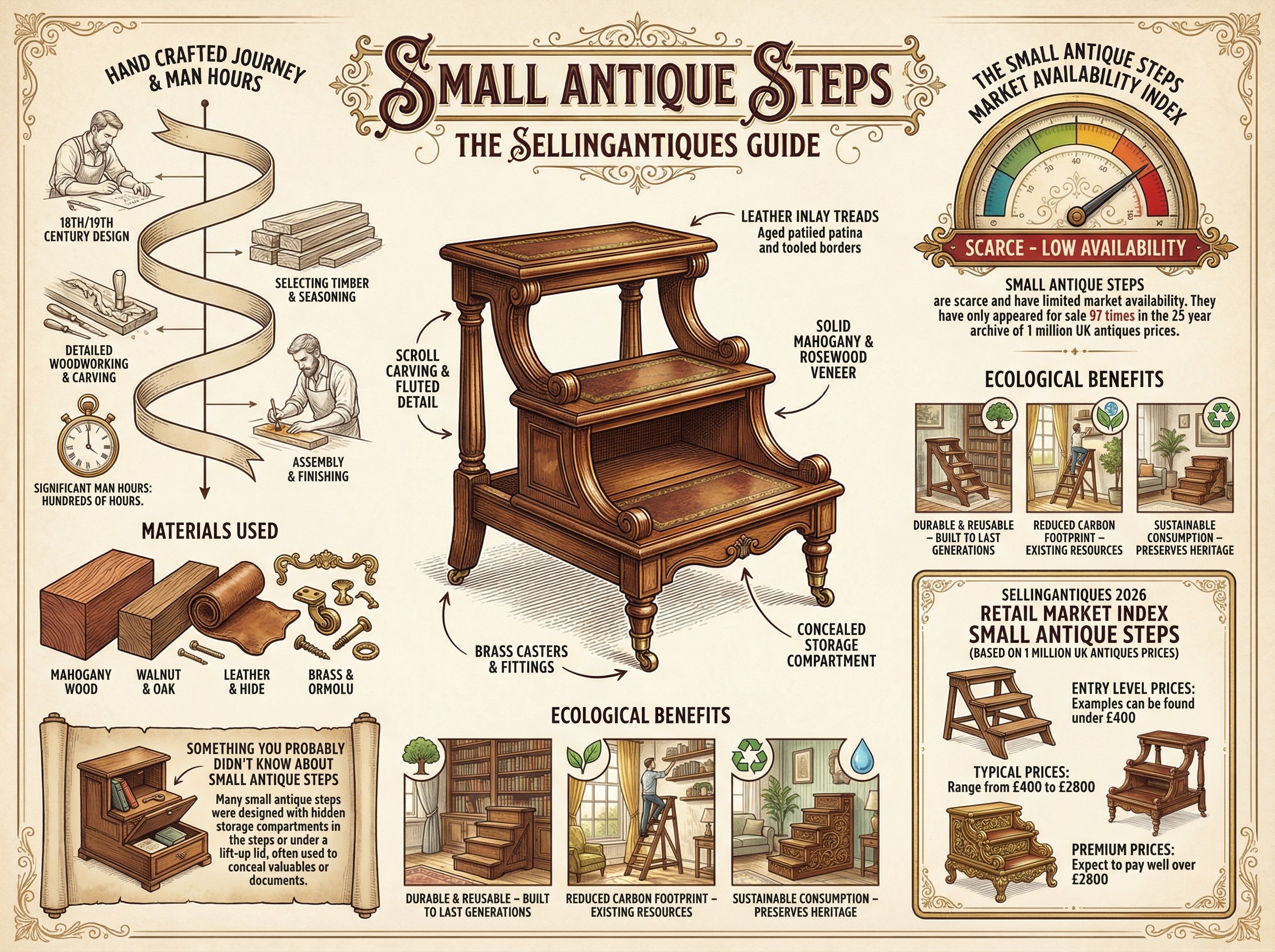 Small Antique Steps Guide Infographic