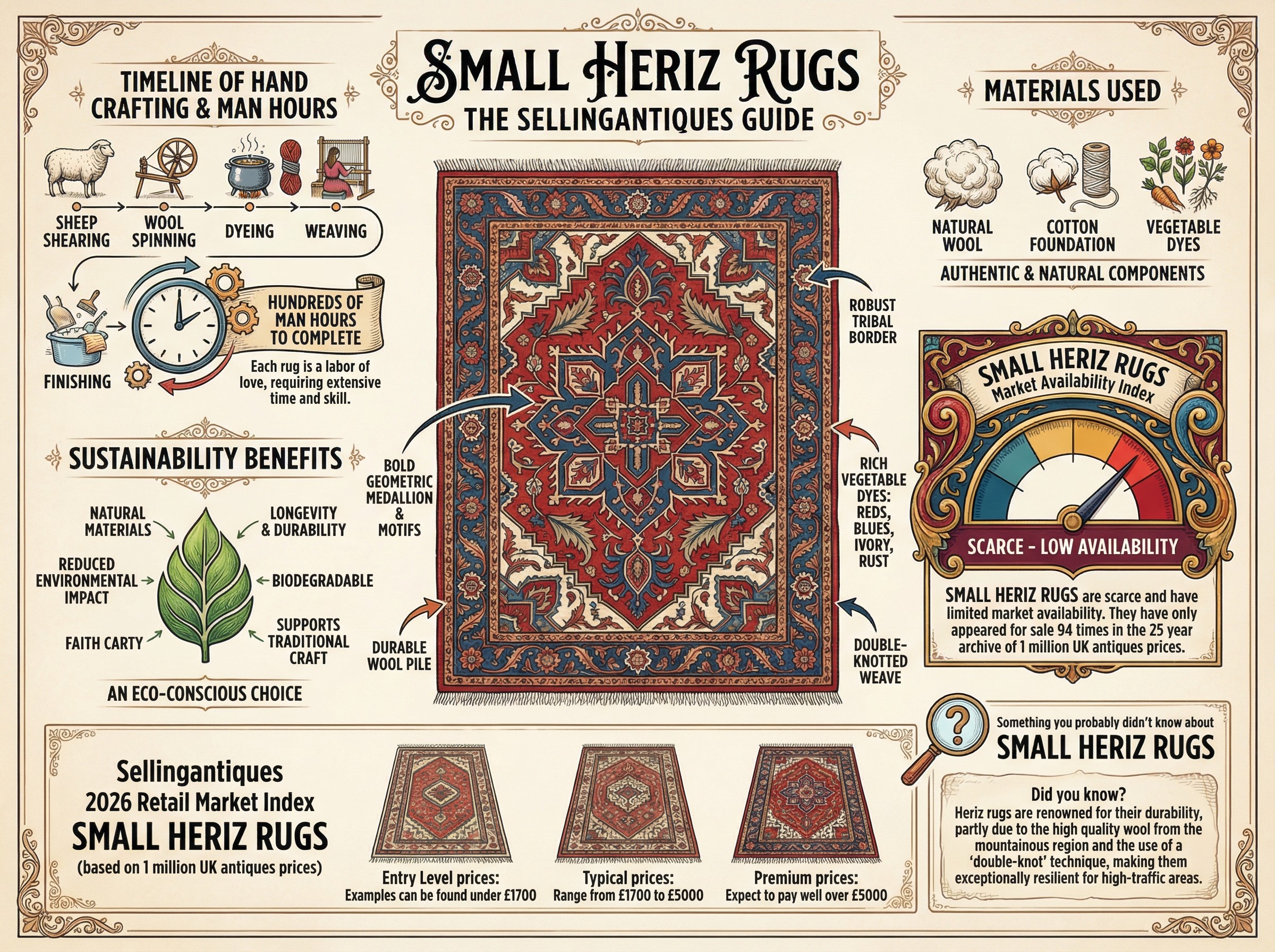 Small Heriz Rugs Guide Infographic