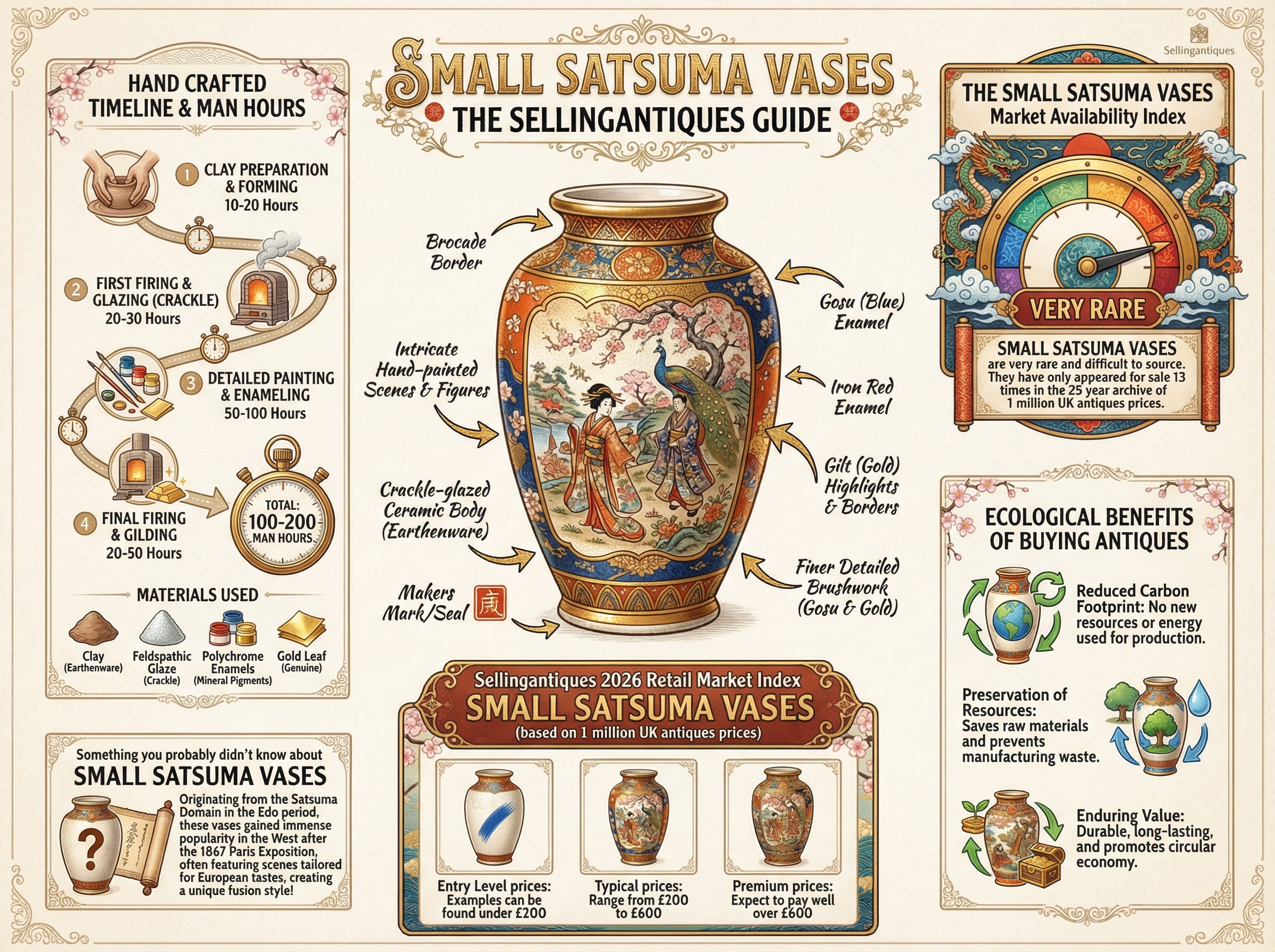 Small Satsuma Vases Guide Infographic