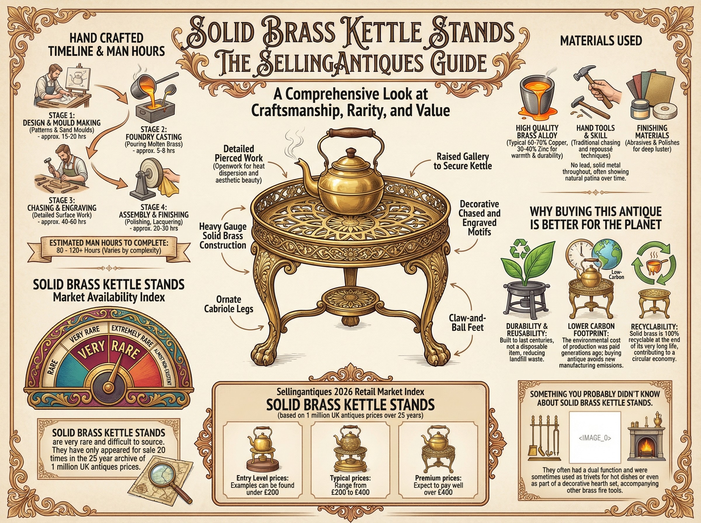Solid Brass Kettle Stands Guide Infographic