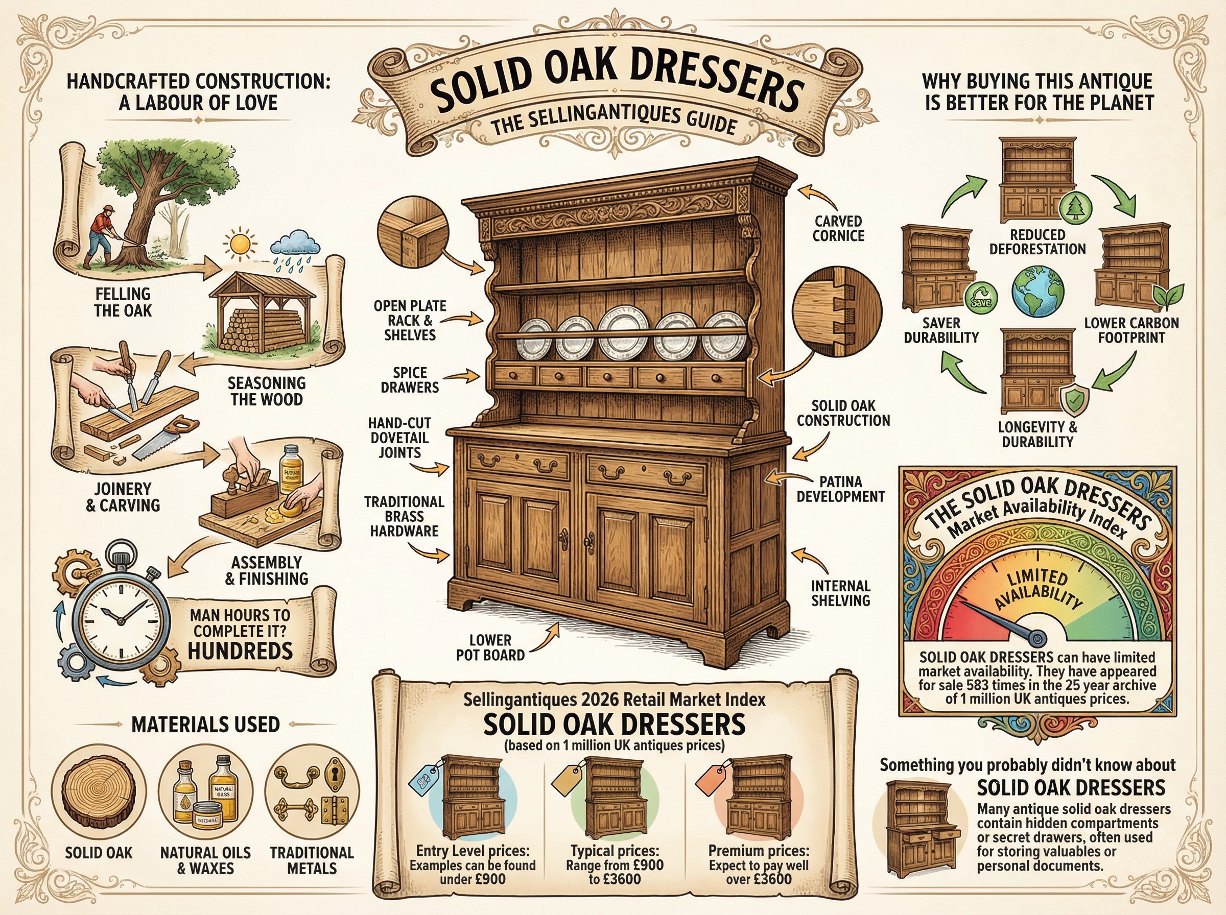 Solid Oak Dressers Guide Infographic