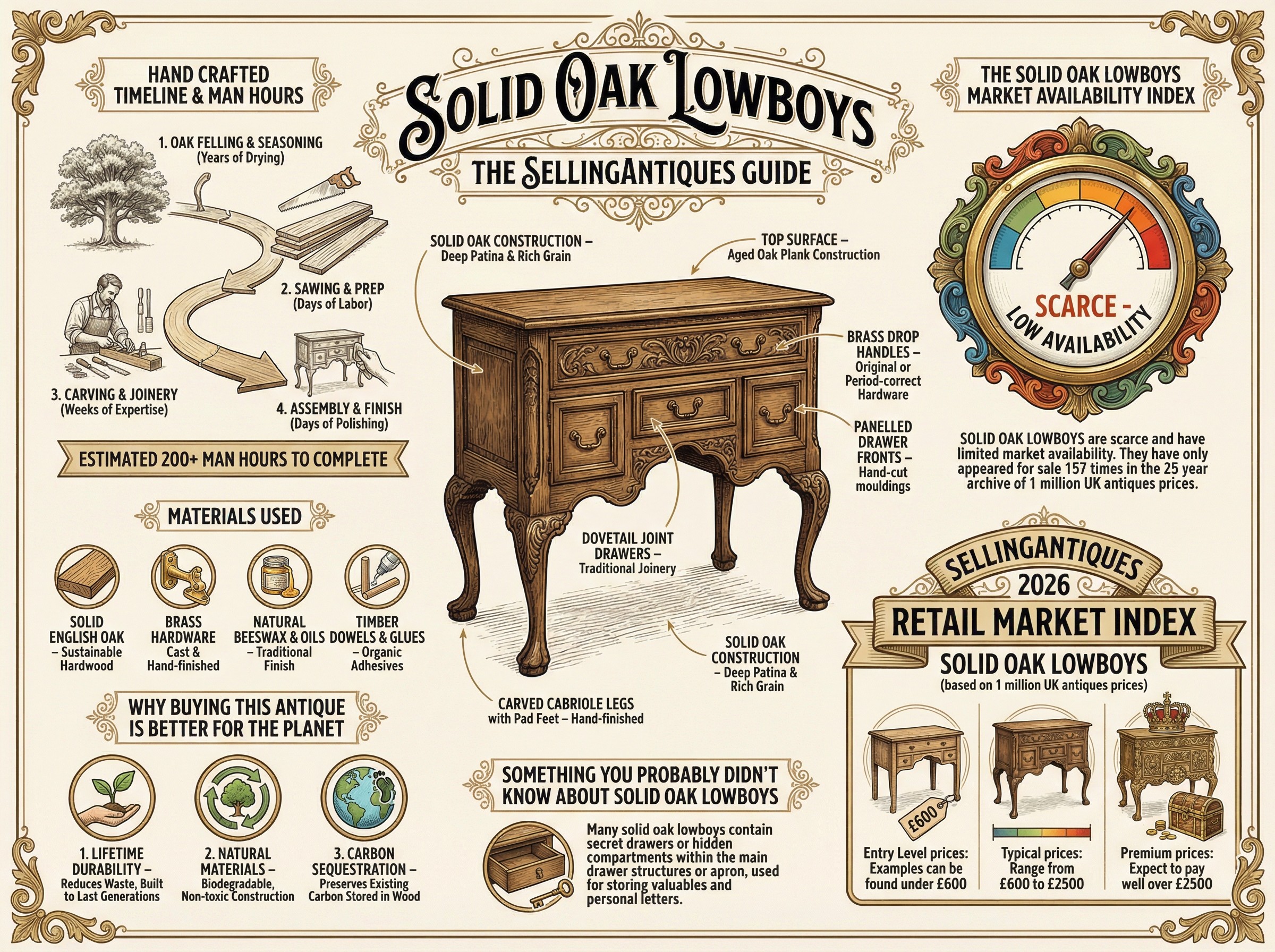 Solid Oak Lowboys Guide Infographic