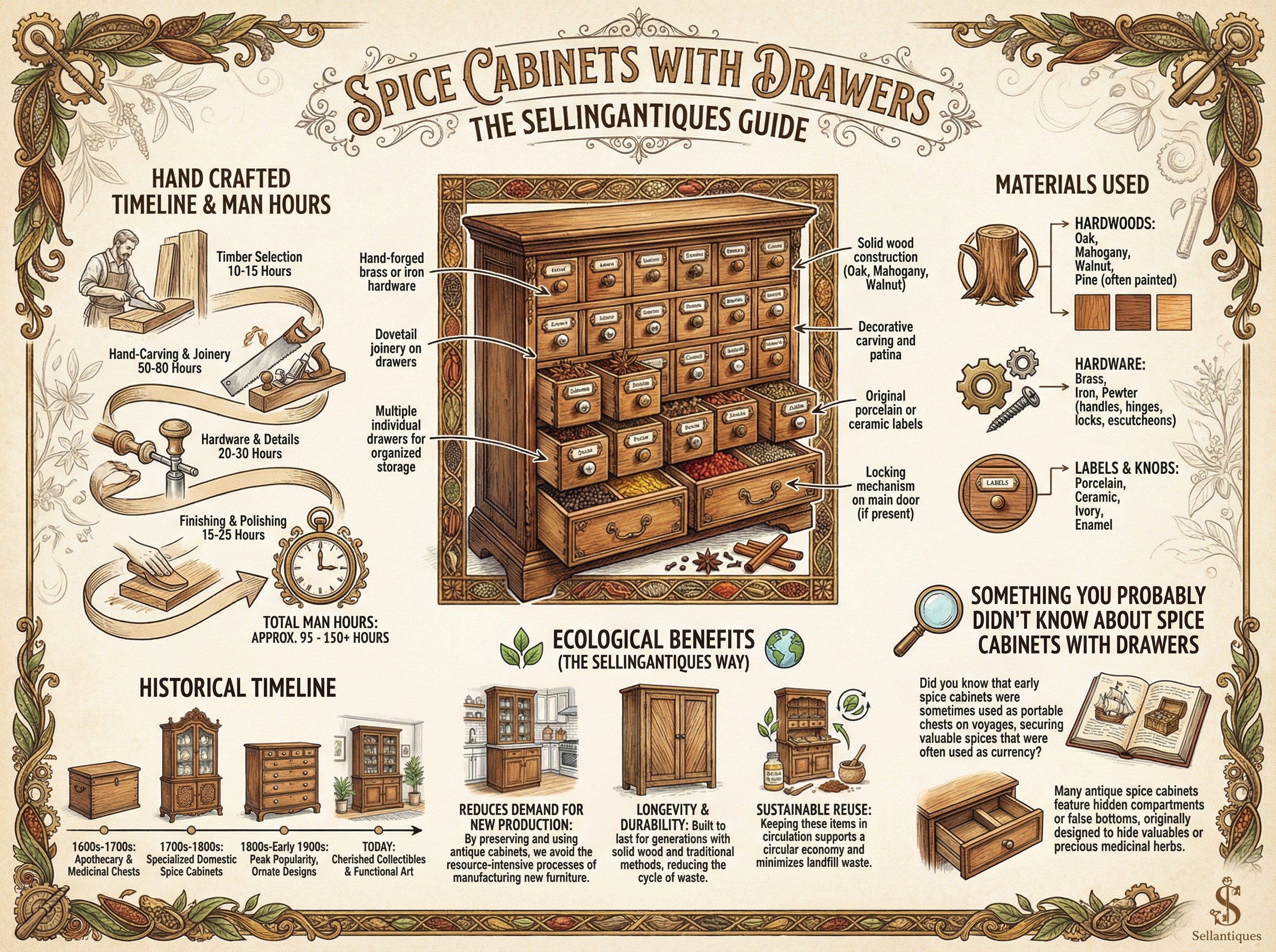 Spice Cabinets With Drawers Guide Infographic