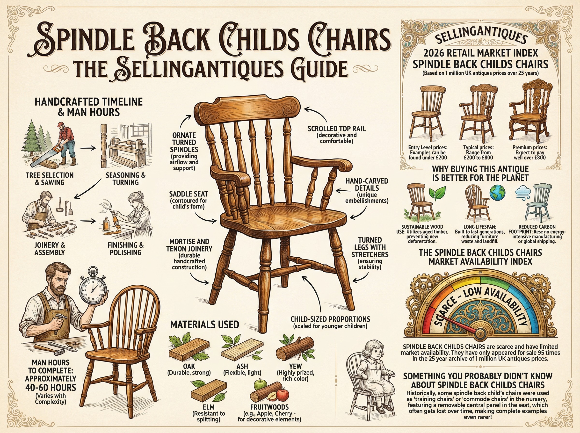 Spindle Back Childs Chairs Guide Infographic