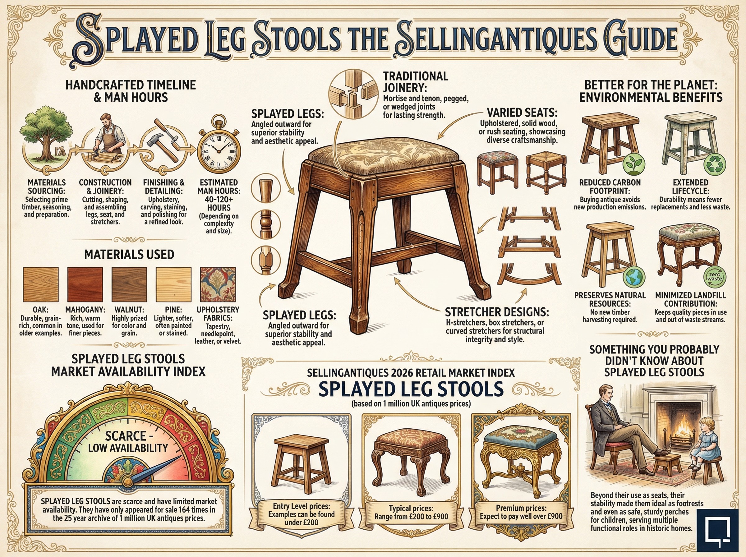 Splayed Leg Stools Guide Infographic