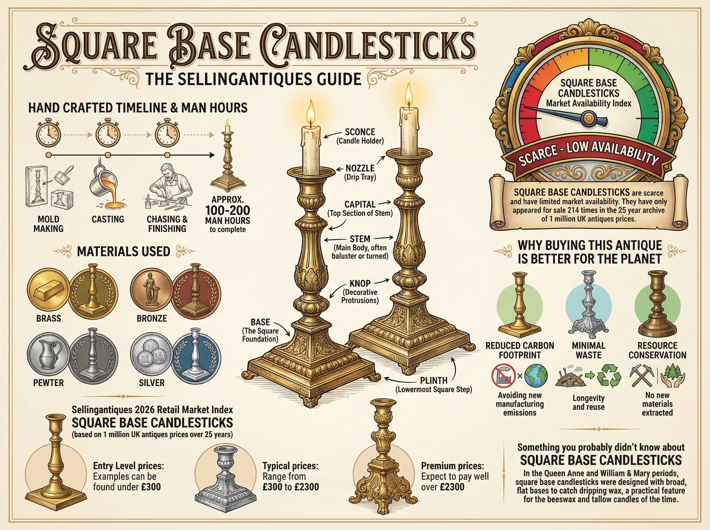 Square Base Candlesticks Guide Infographic