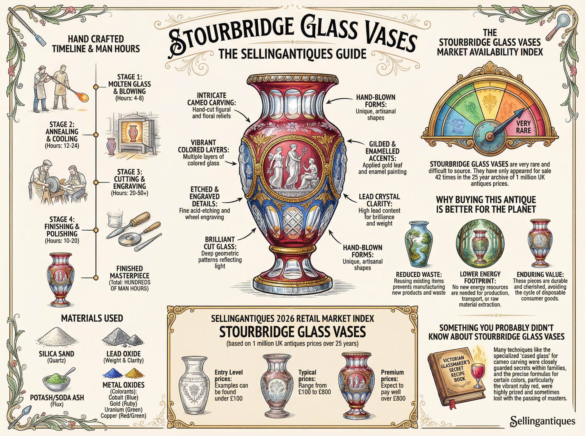 Stourbridge Glass Vases Guide Infographic