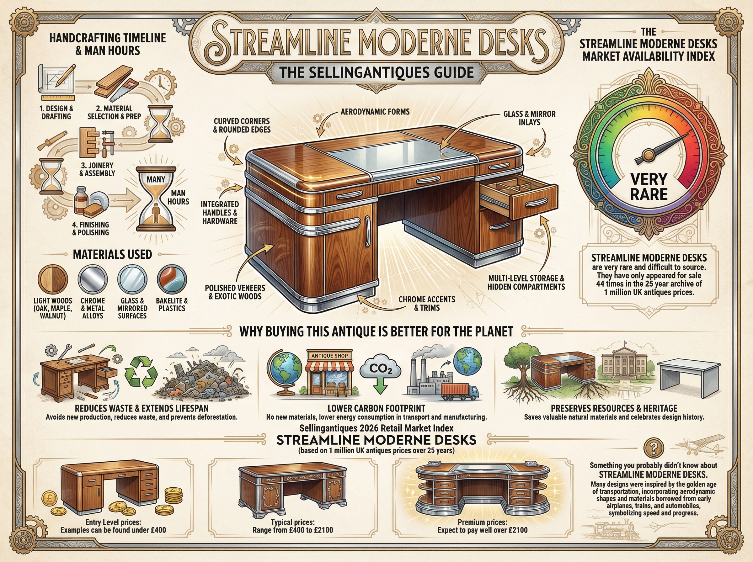 Streamline Moderne Desks Guide Infographic