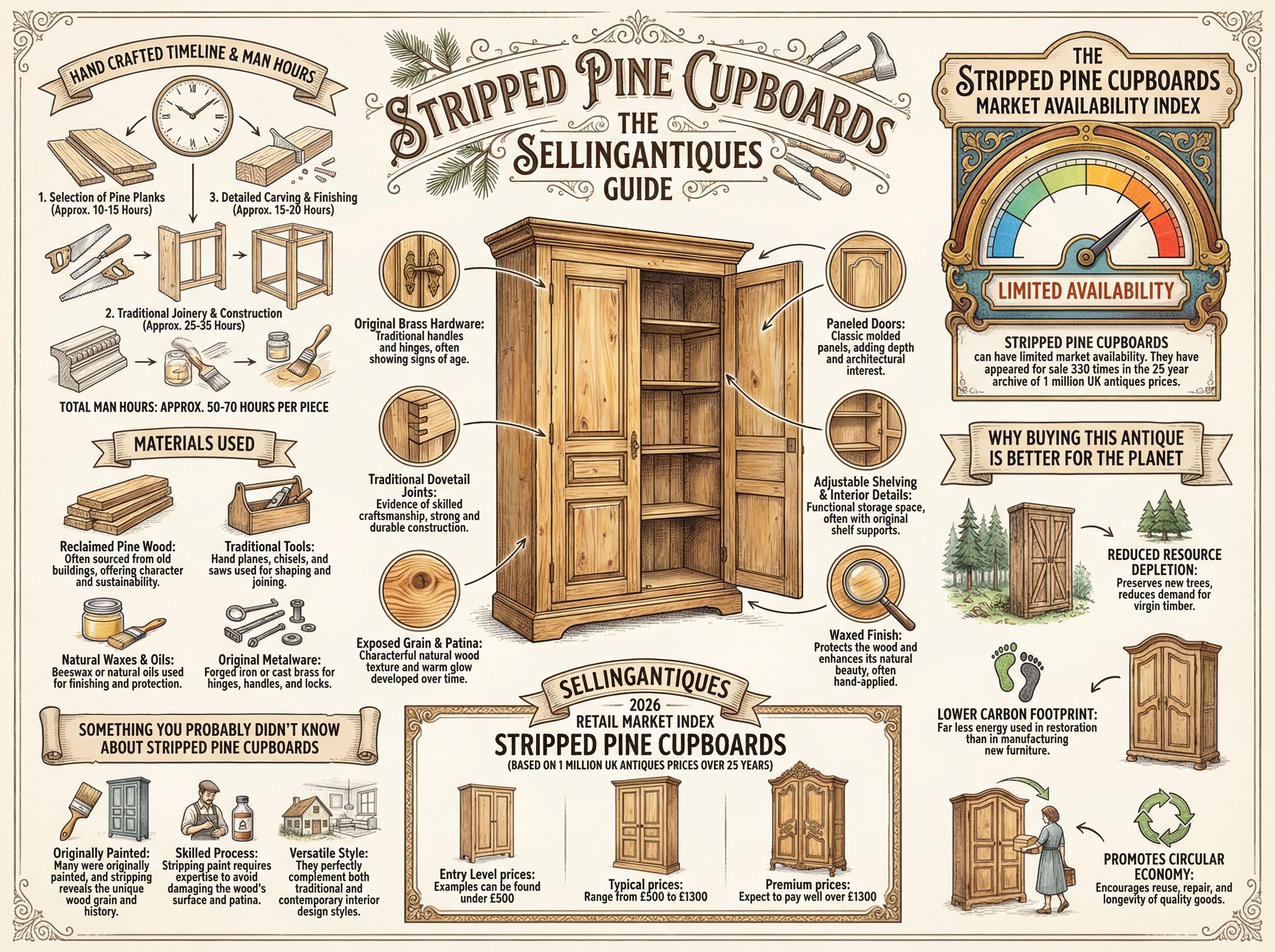 Stripped Pine Cupboards Guide Infographic
