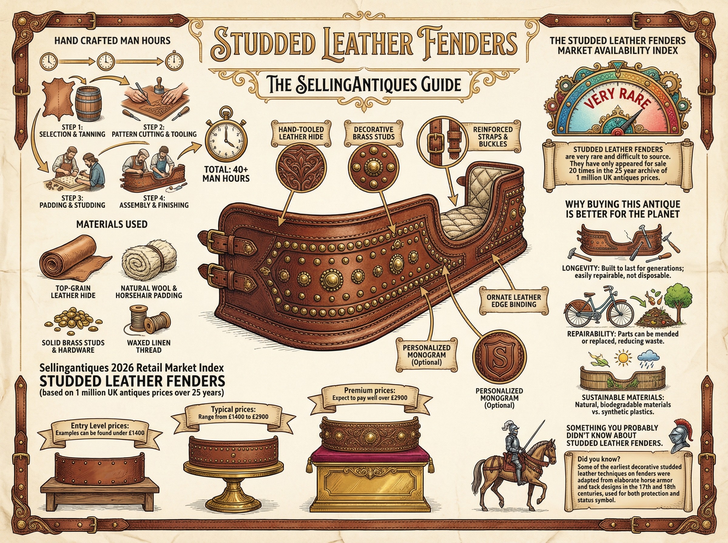 Studded Leather Fenders Guide Infographic
