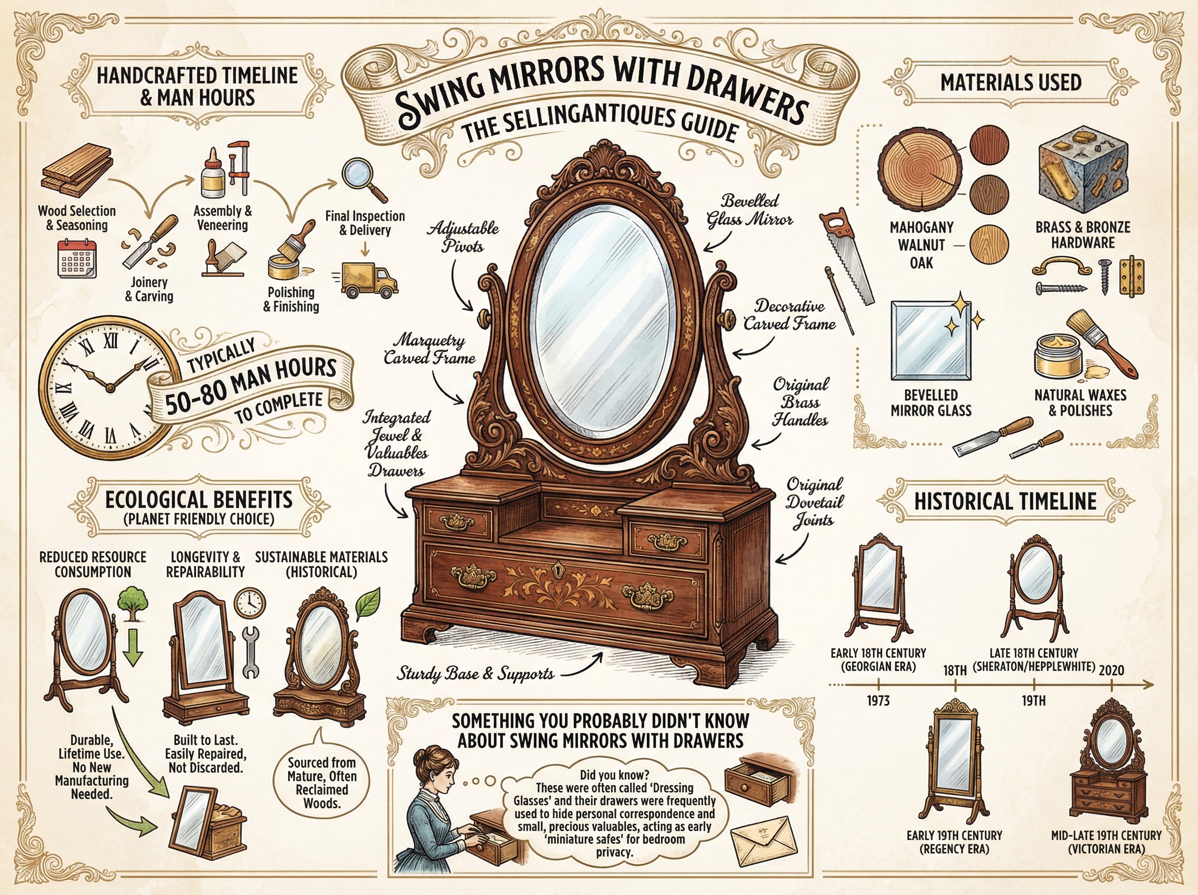 Swing Mirrors With Drawers Guide Infographic
