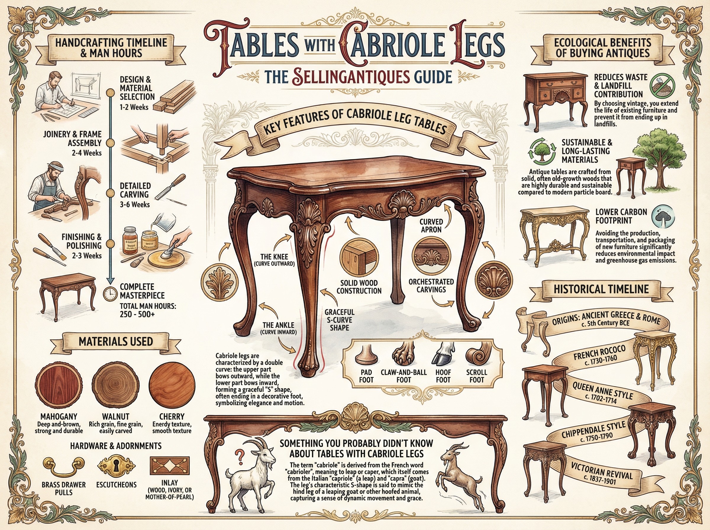 Tables With Cabriole Legs Guide Infographic