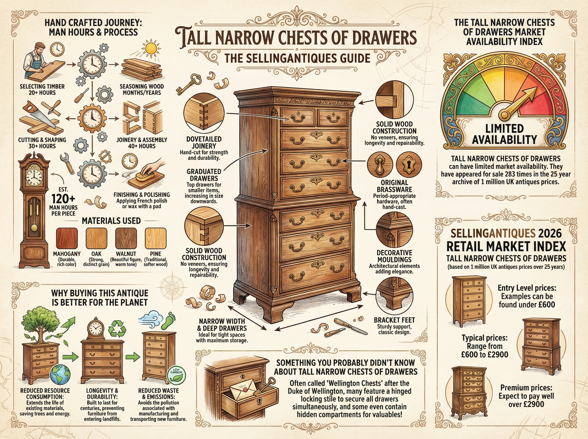 Tall Narrow Chests Of Drawers Guide Infographic