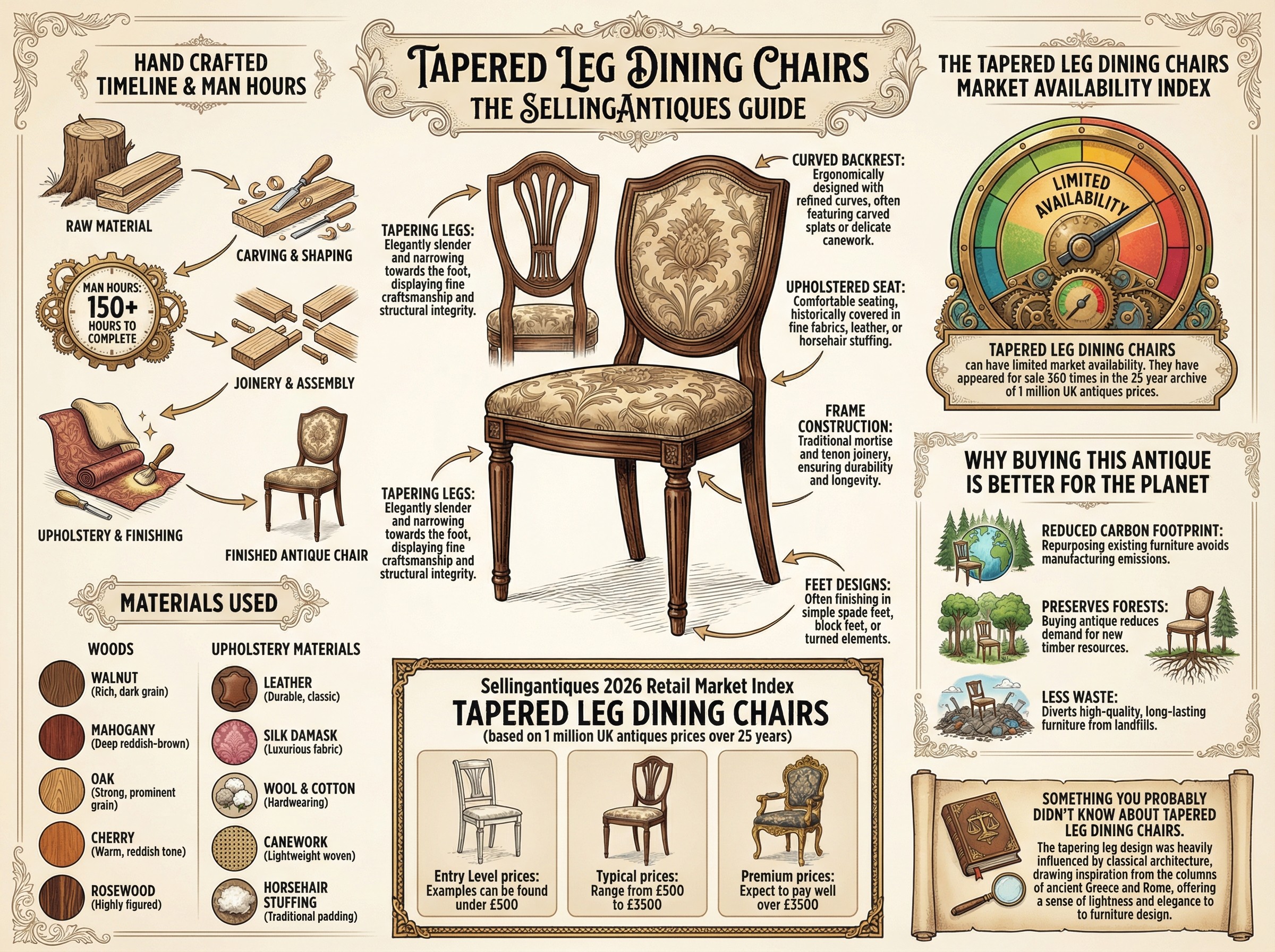 Tapered Leg Dining Chairs Guide Infographic