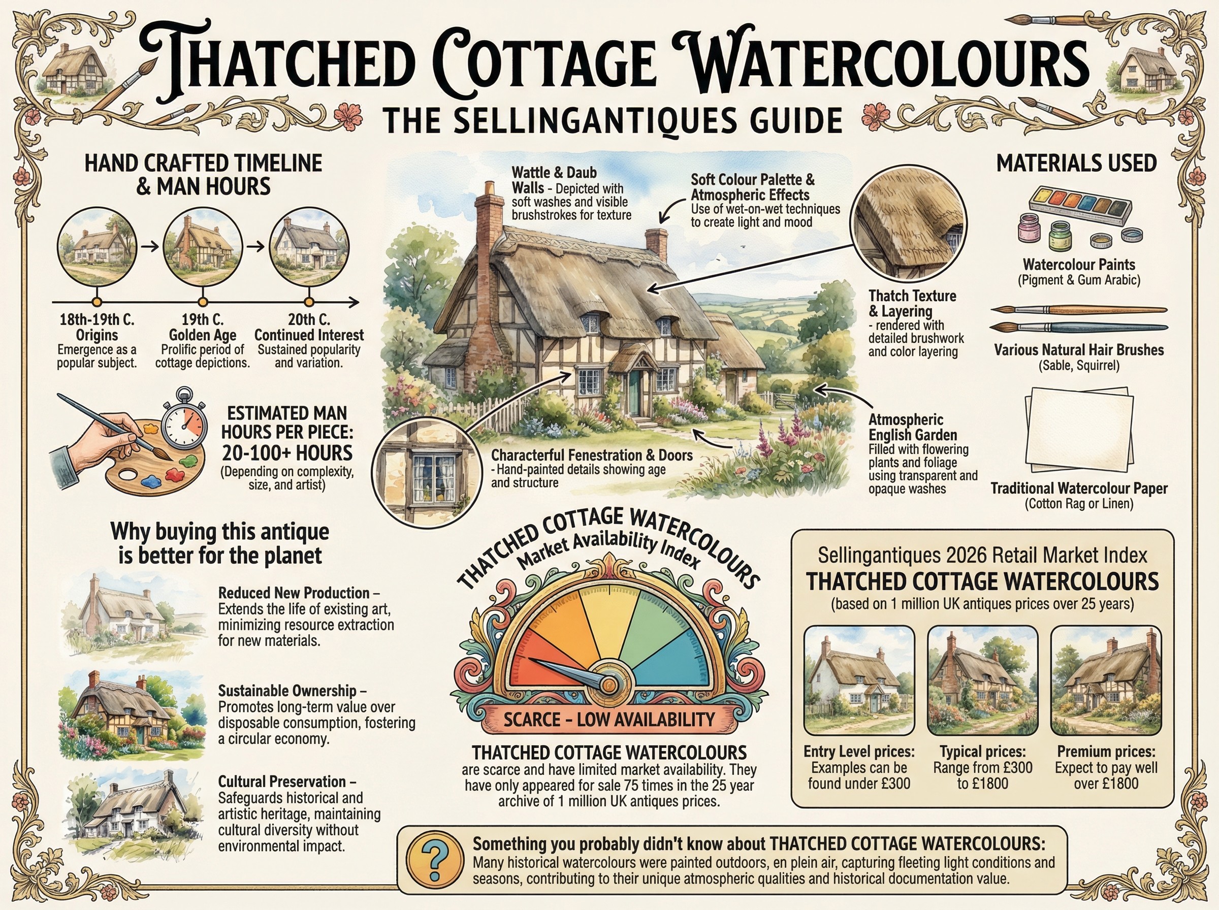 Thatched Cottage Watercolours Guide Infographic
