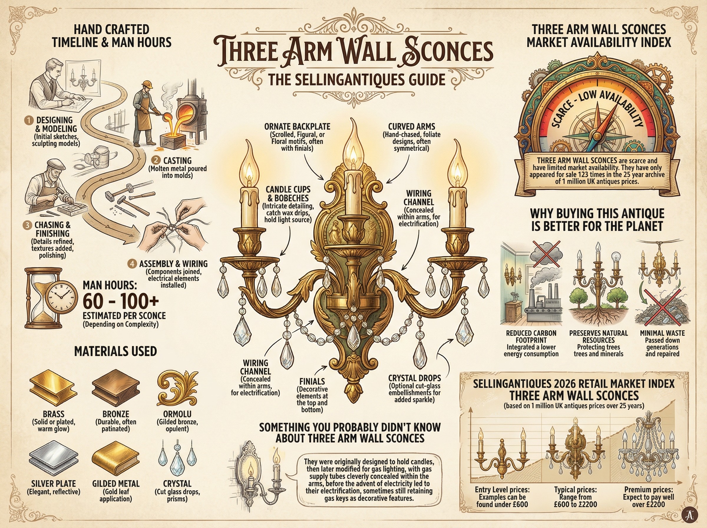 Three Arm Wall Sconces Guide Infographic