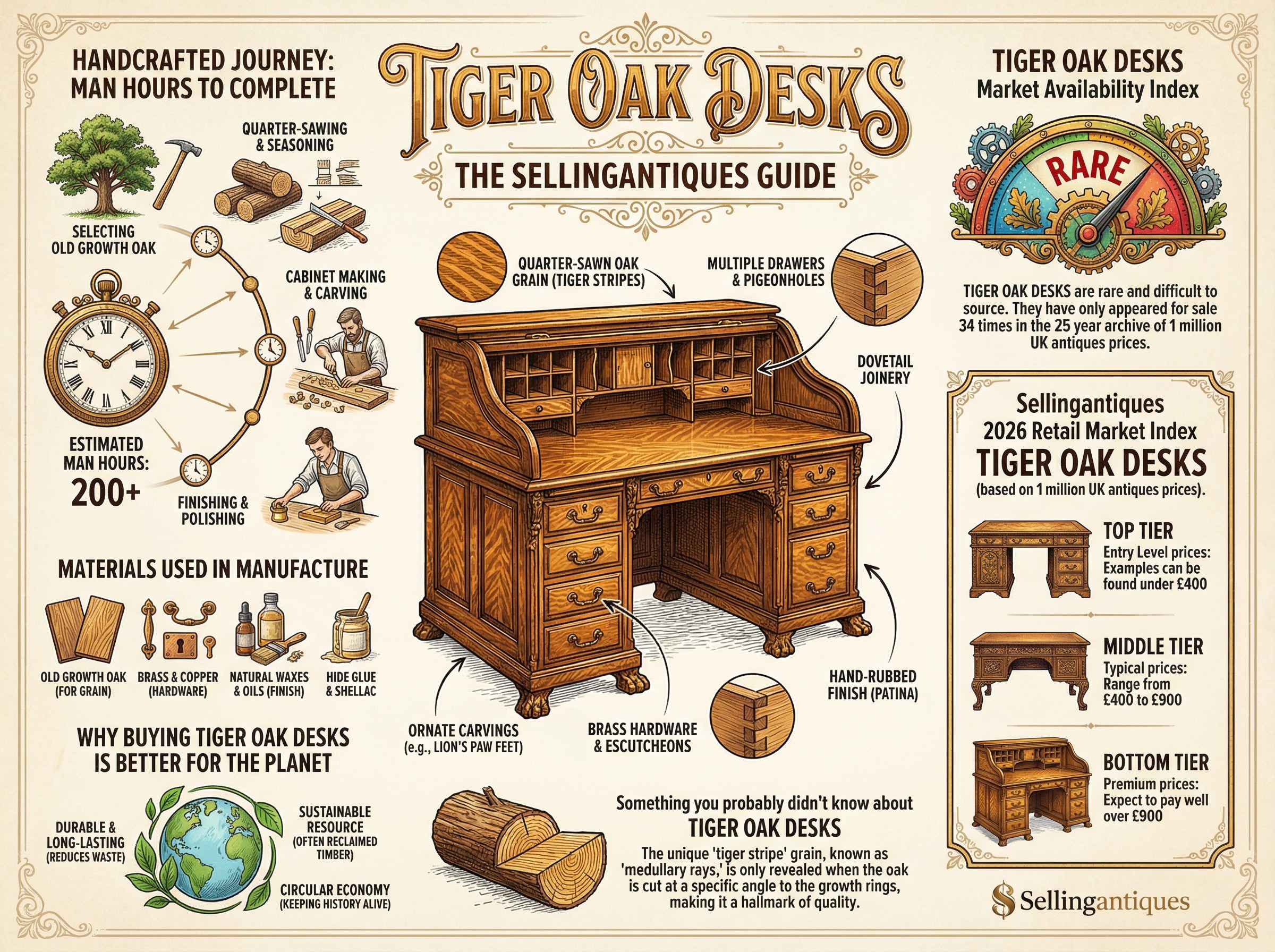 Tiger Oak Desks Guide Infographic