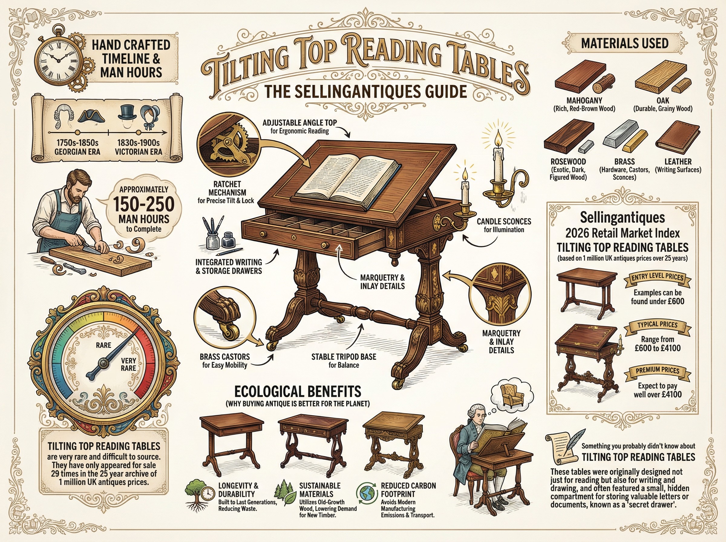 Tilting Top Reading Tables Guide Infographic