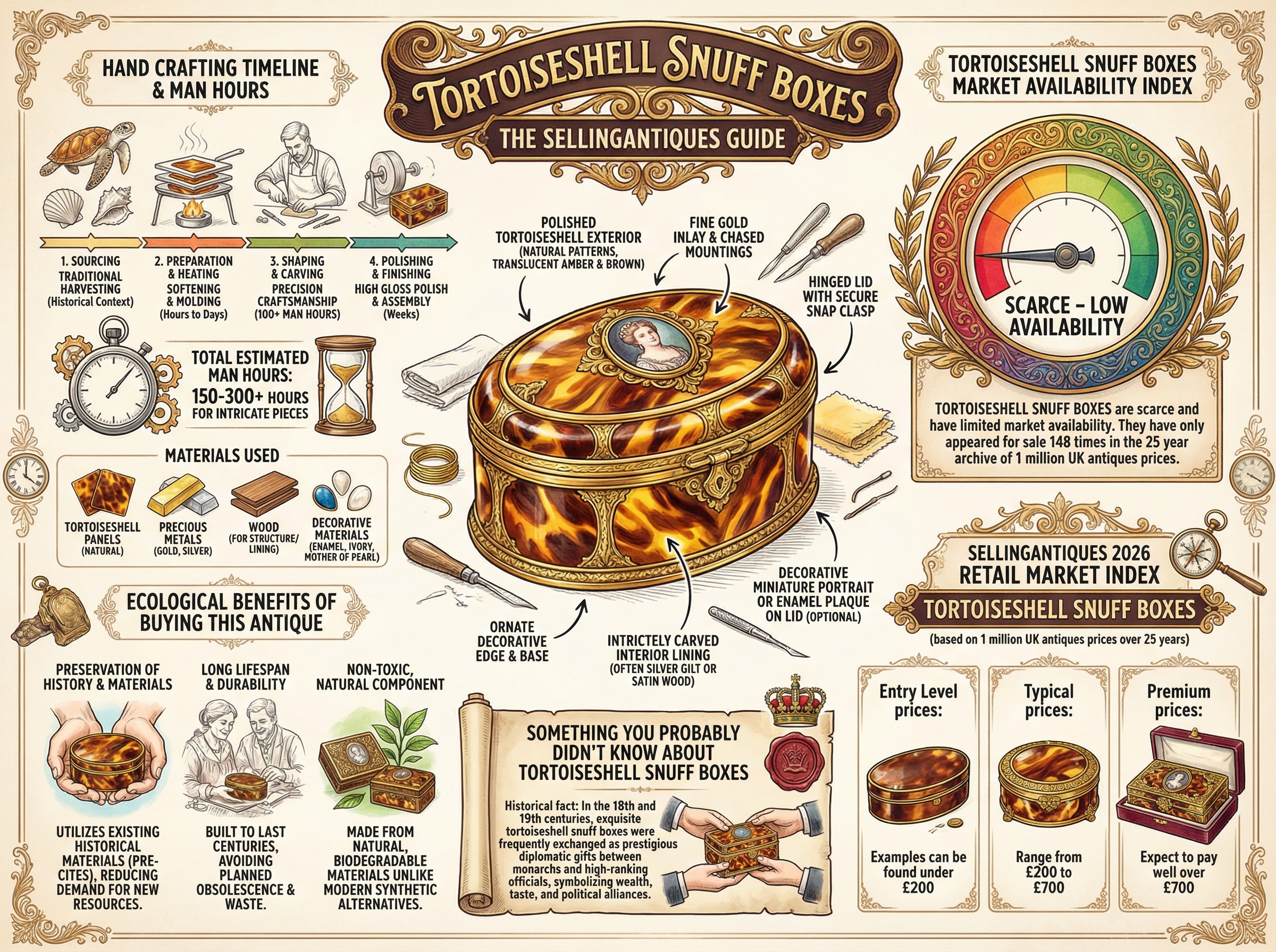 Tortoiseshell Snuff Boxes Guide Infographic