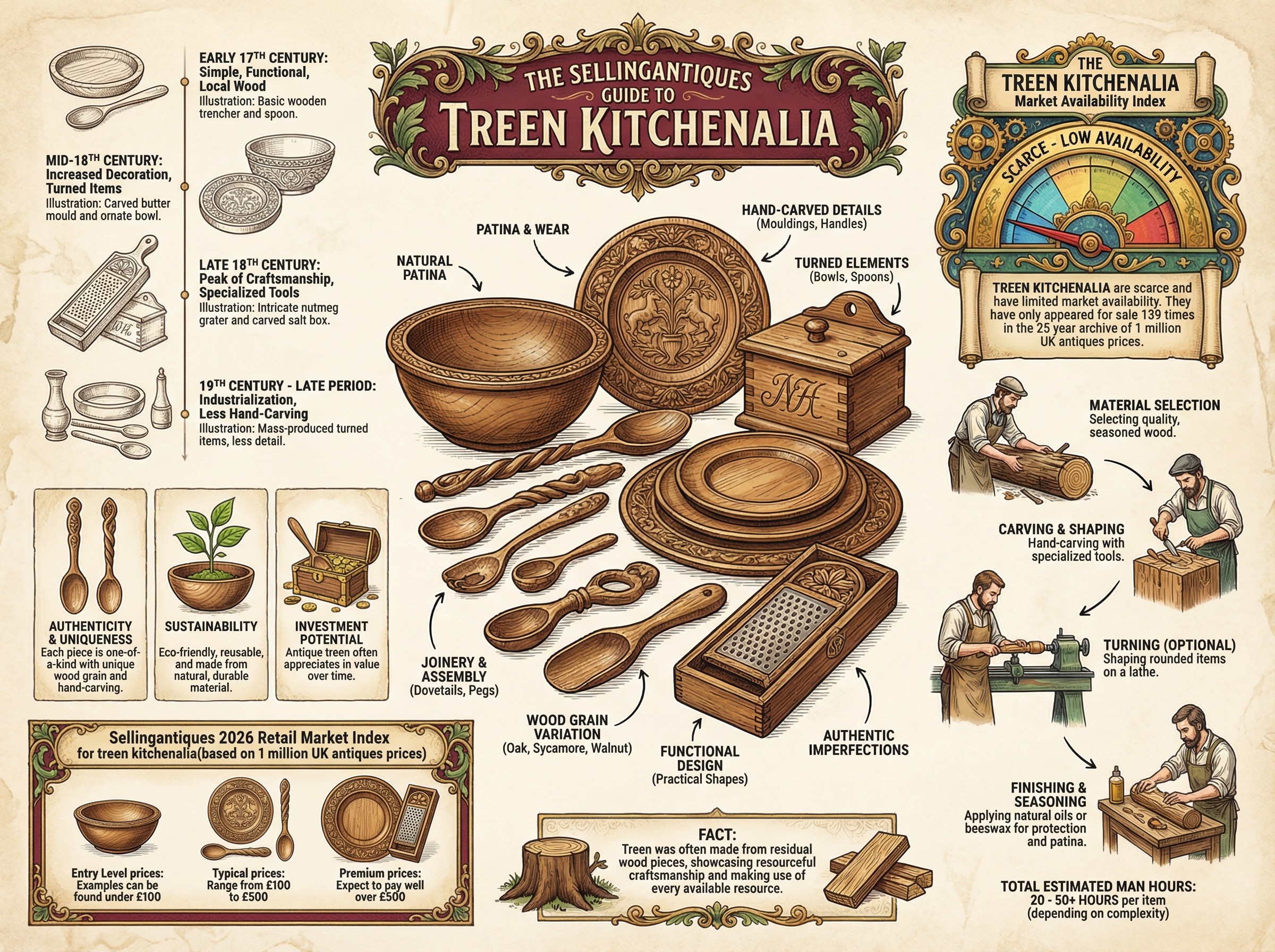 Treen Kitchenalia Guide Infographic