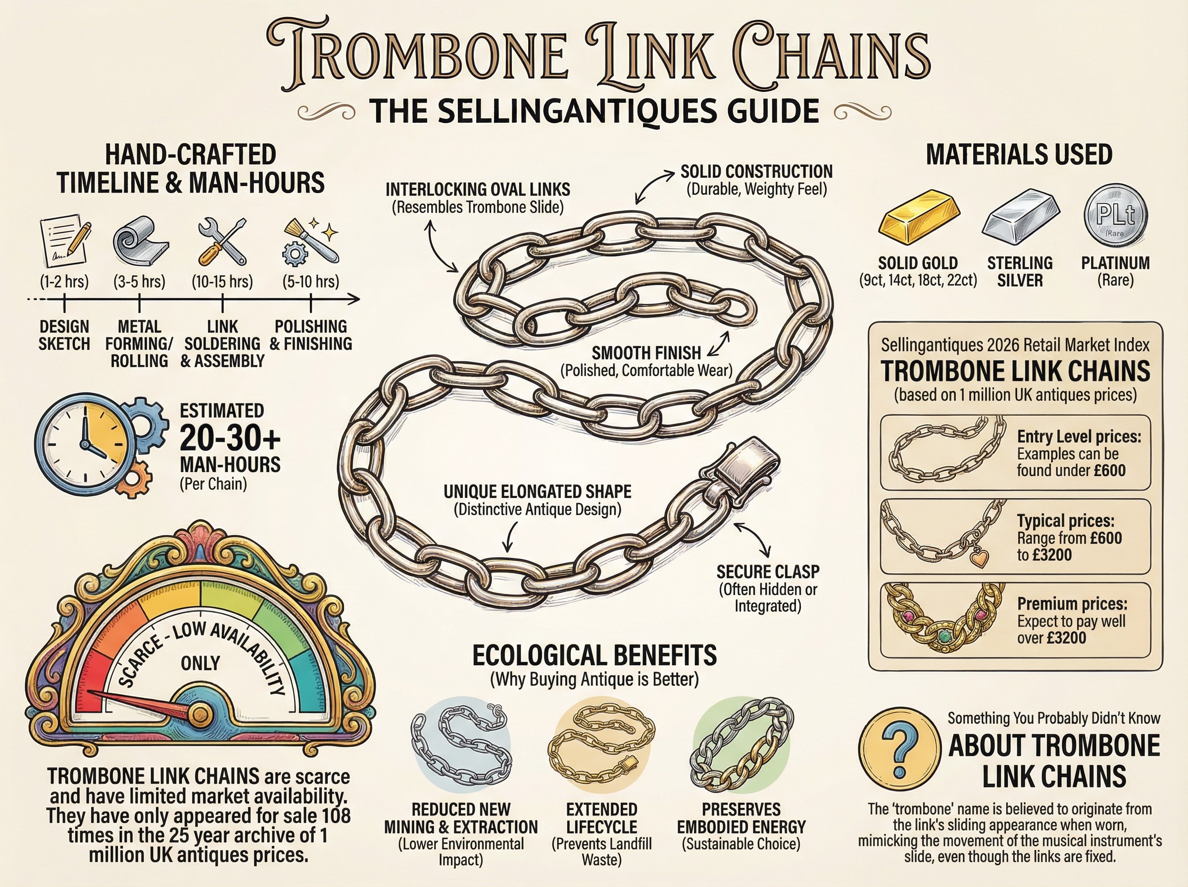 Trombone Link Chains Guide Infographic