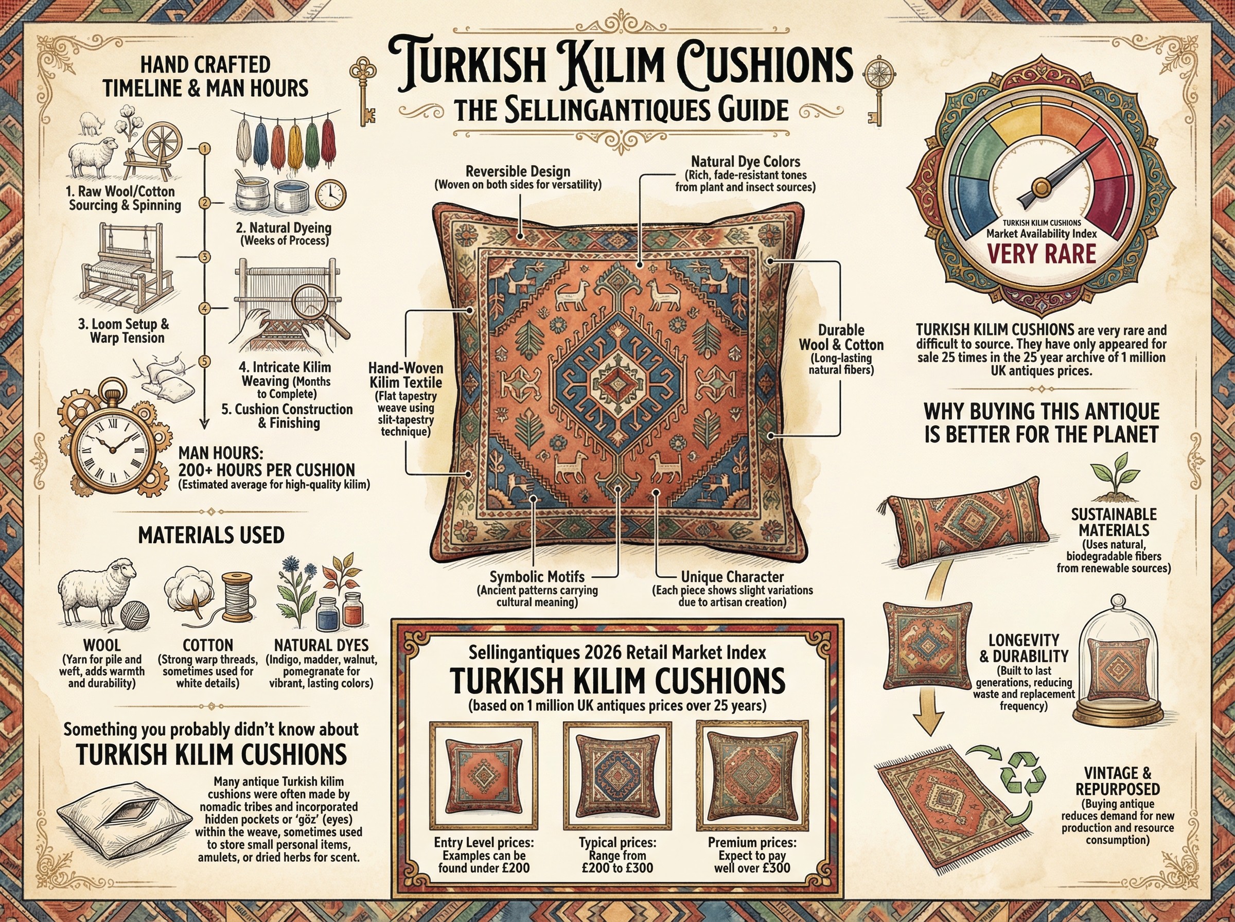 Turkish Kilim Cushions Guide Infographic