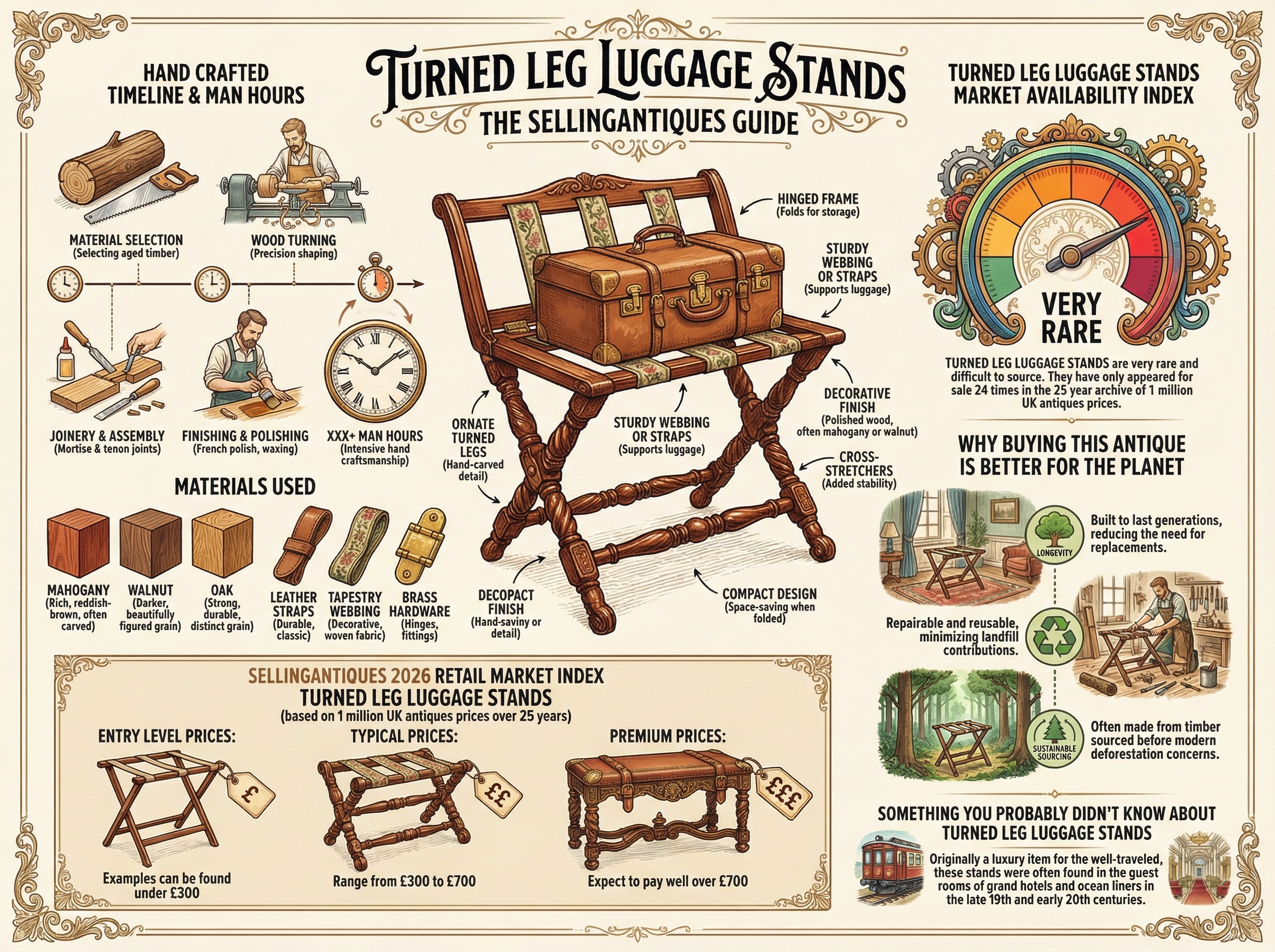Turned Leg Luggage Stands Guide Infographic
