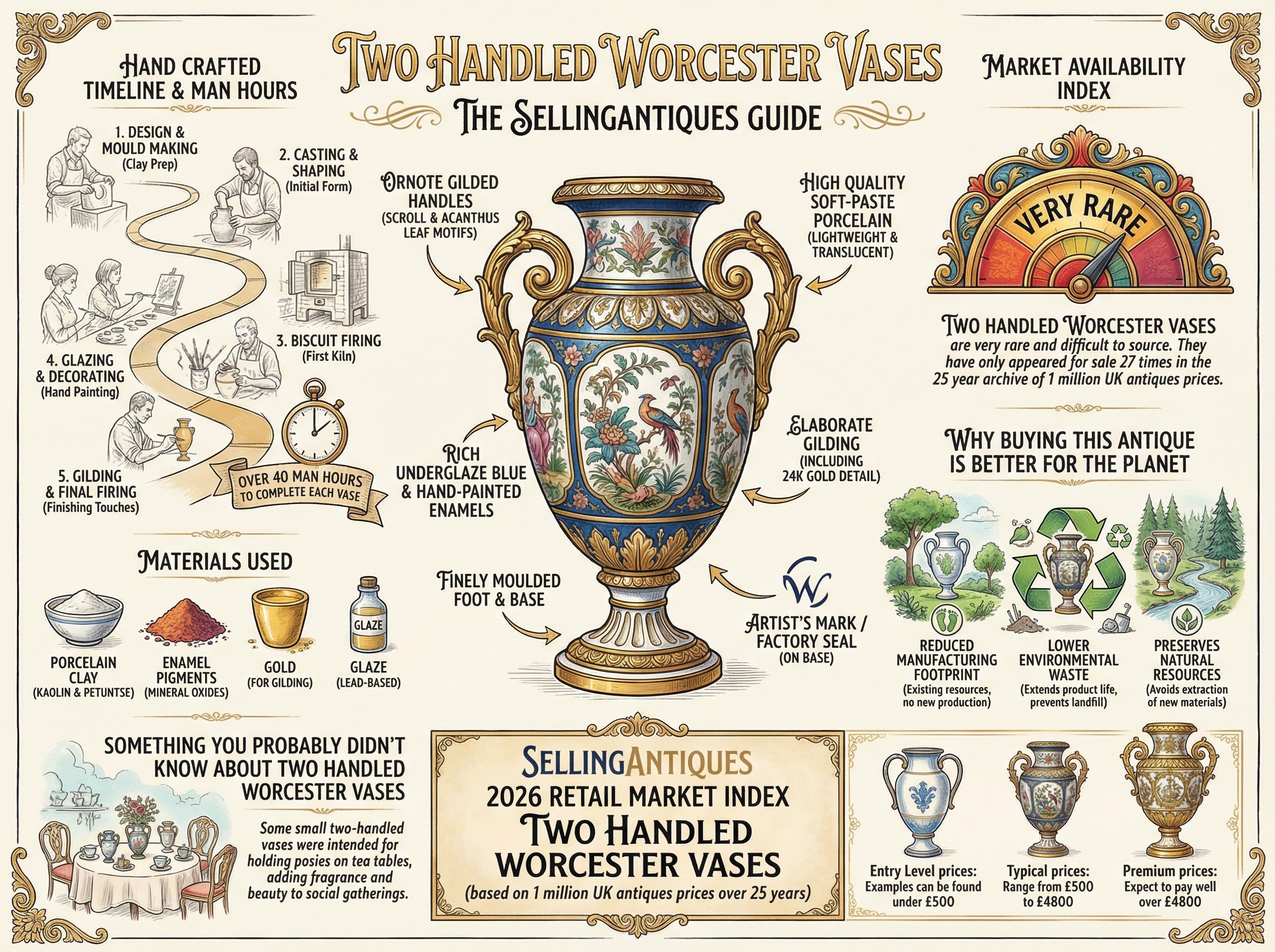 Two Handled Worcester Vases Guide Infographic