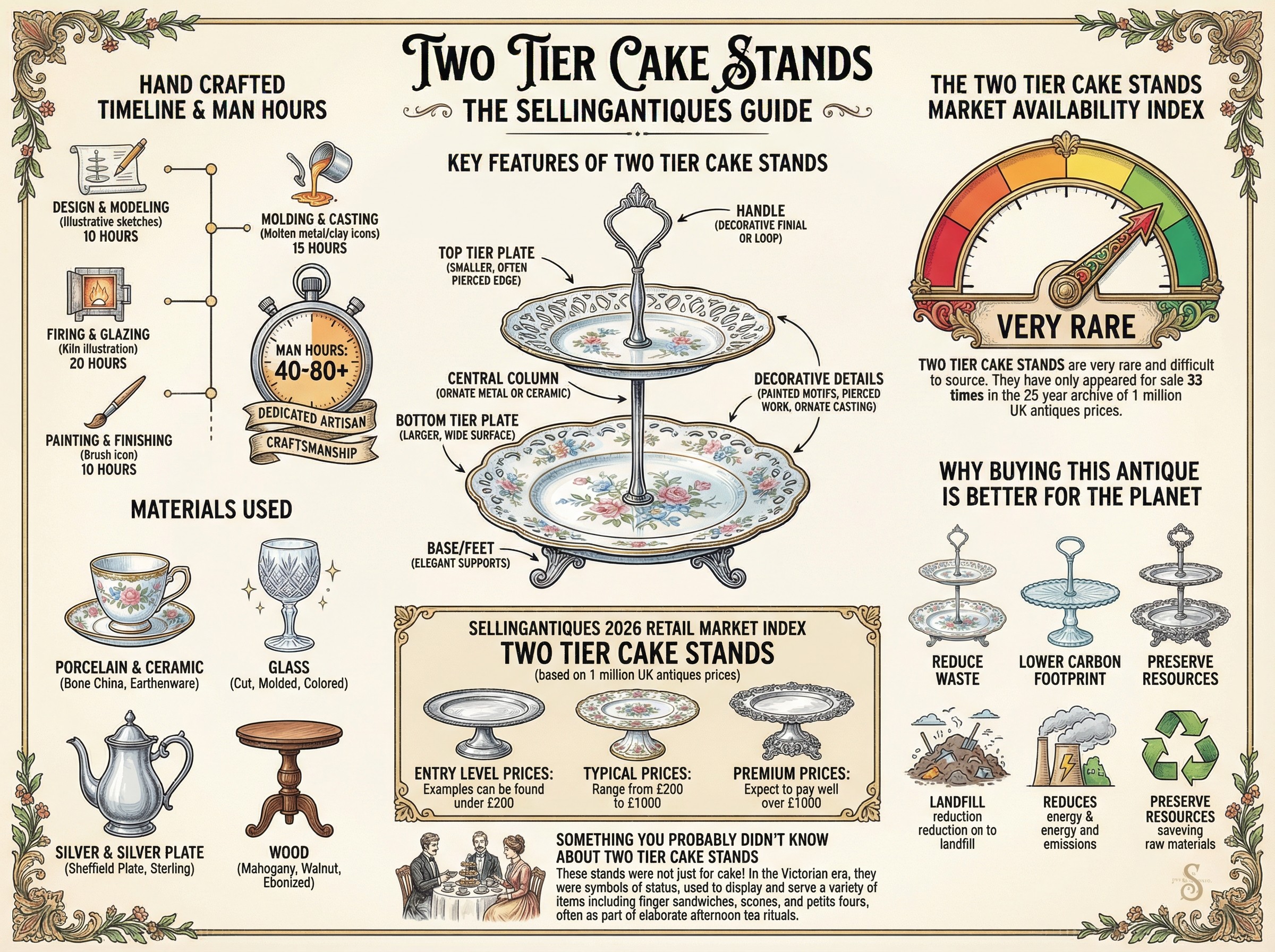 Two Tier Cake Stands Guide Infographic
