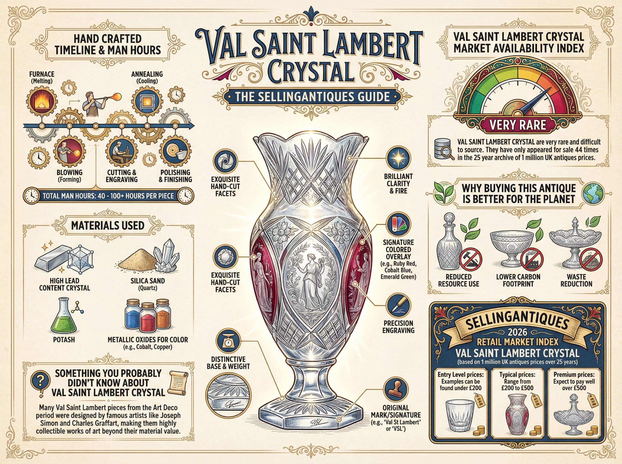 Val Saint Lambert Crystal Guide Infographic