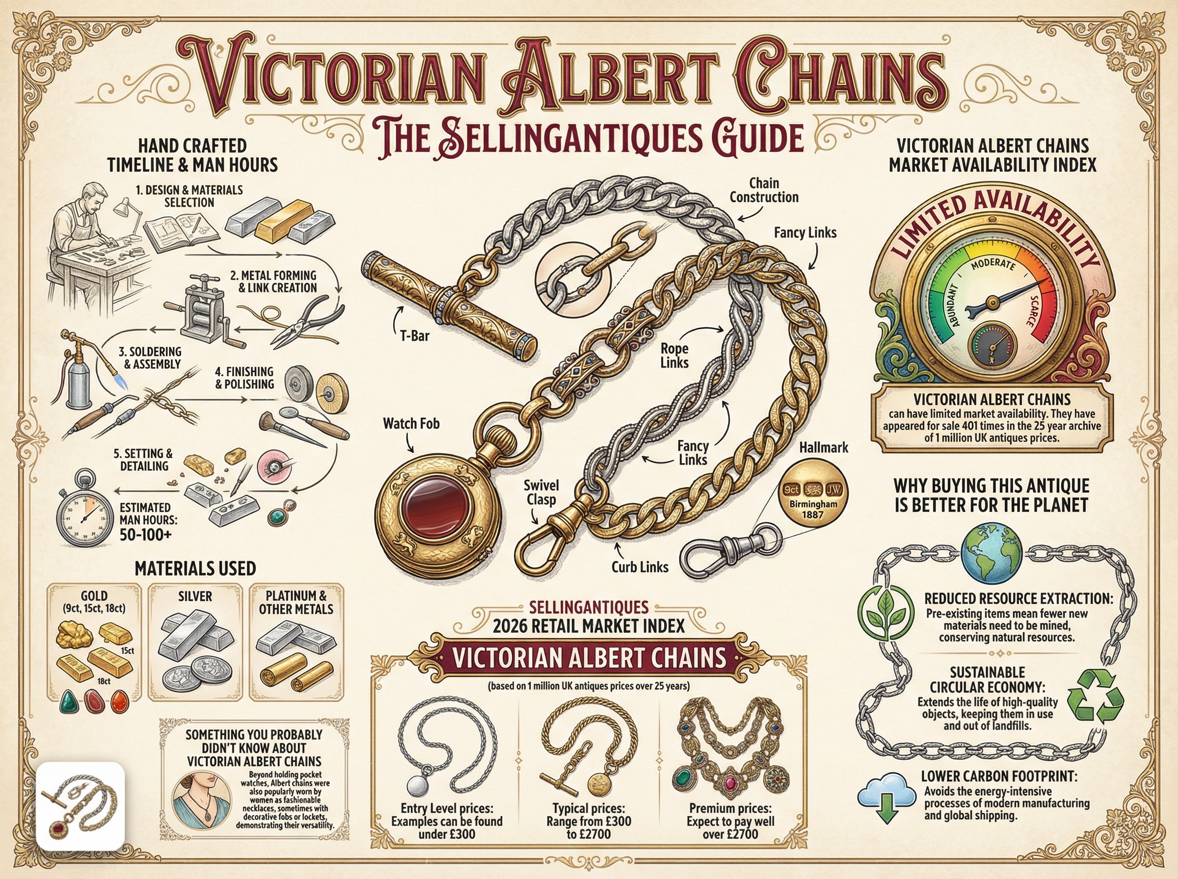 Victorian Albert Chains Guide Infographic
