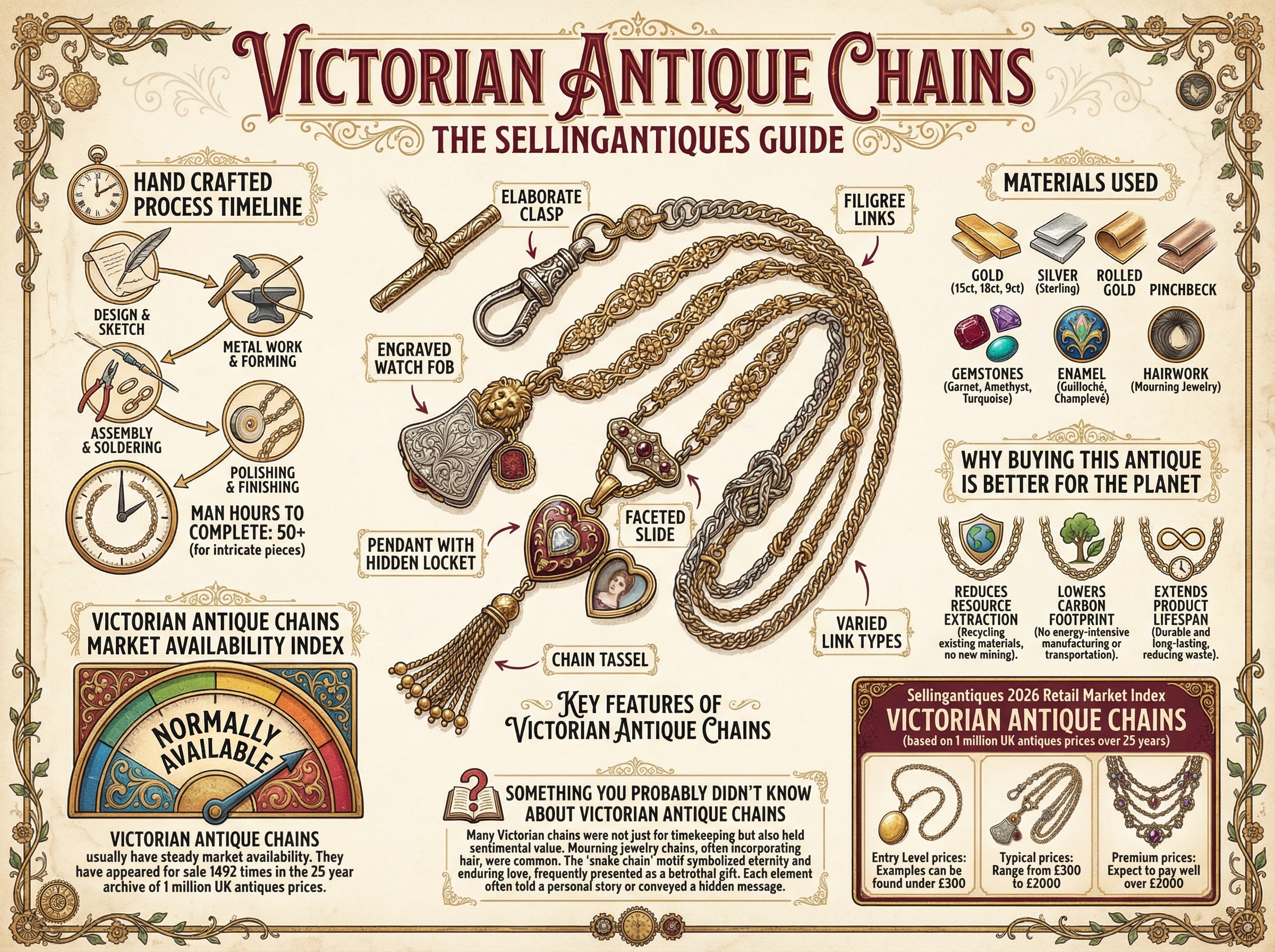 Victorian Antique Chains Guide Infographic