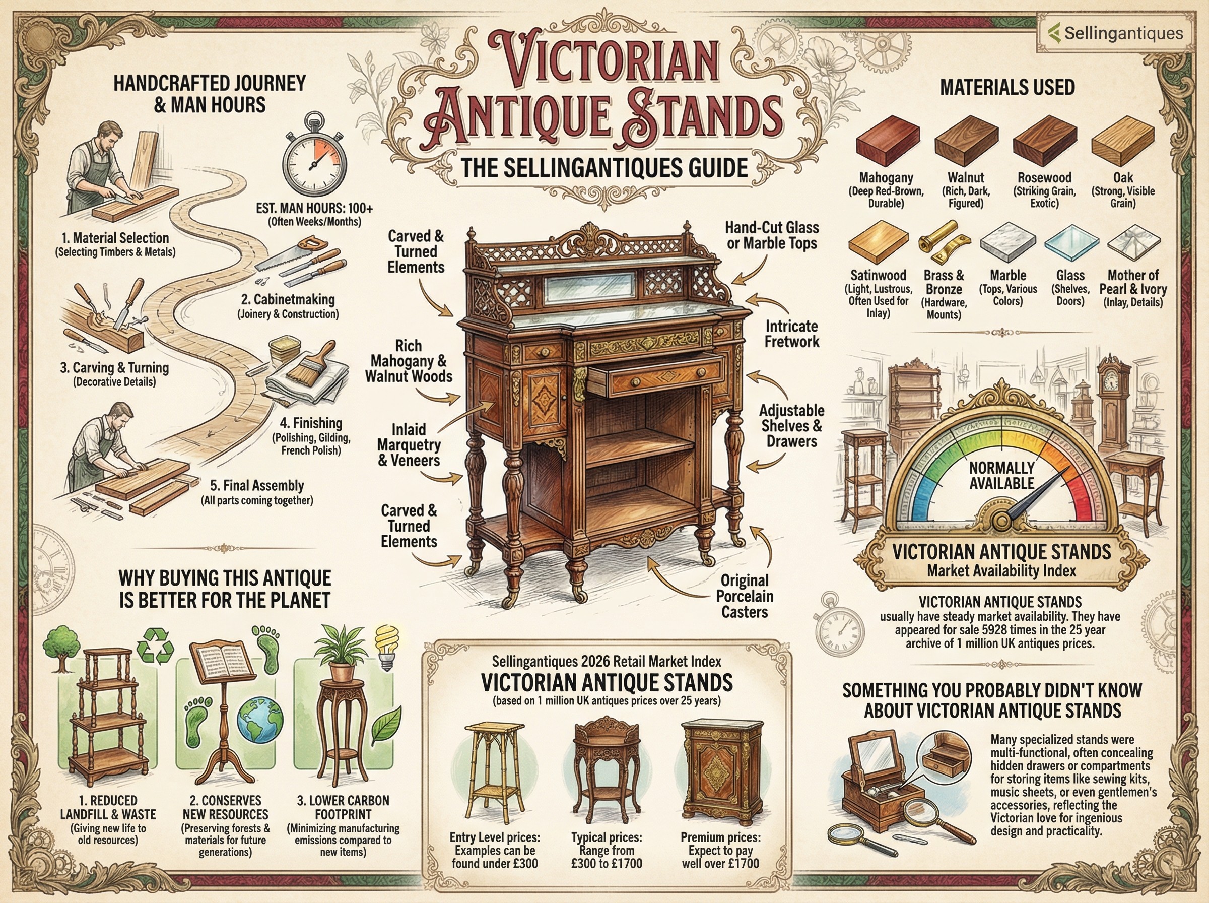 Victorian Antique Stands Guide Infographic