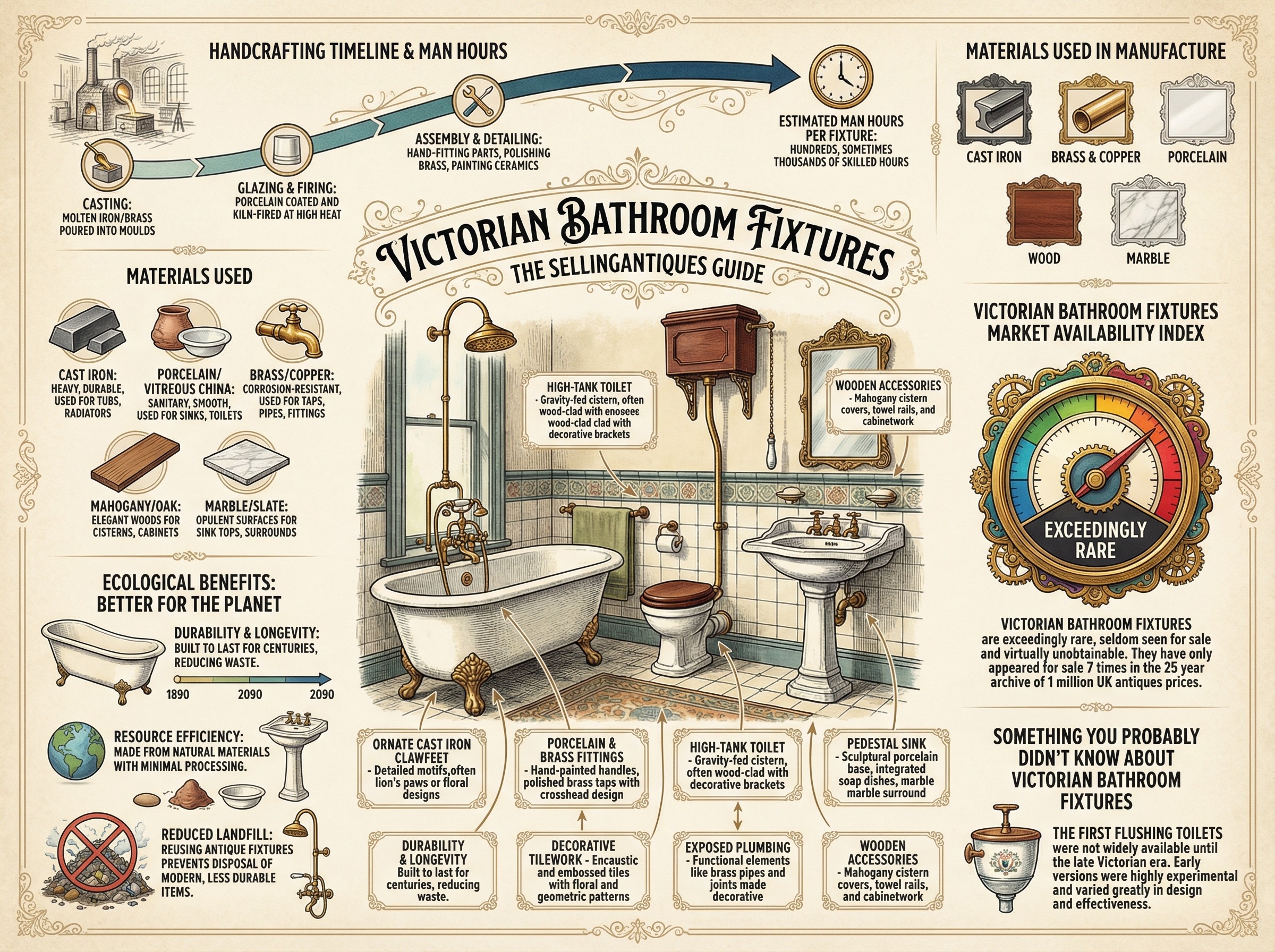 Victorian Bathroom Fixtures Guide Infographic