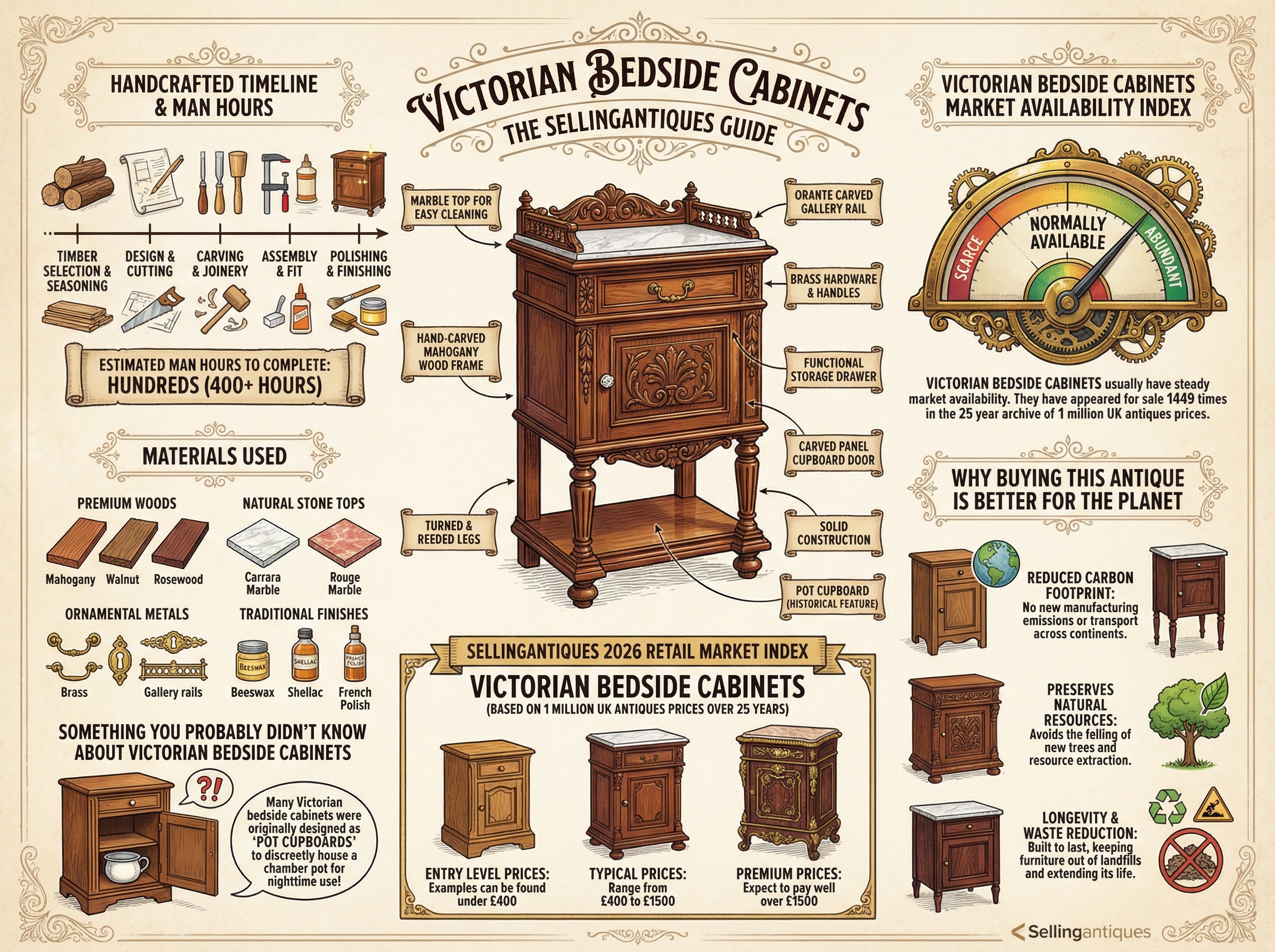 Victorian Bedside Cabinets Guide Infographic