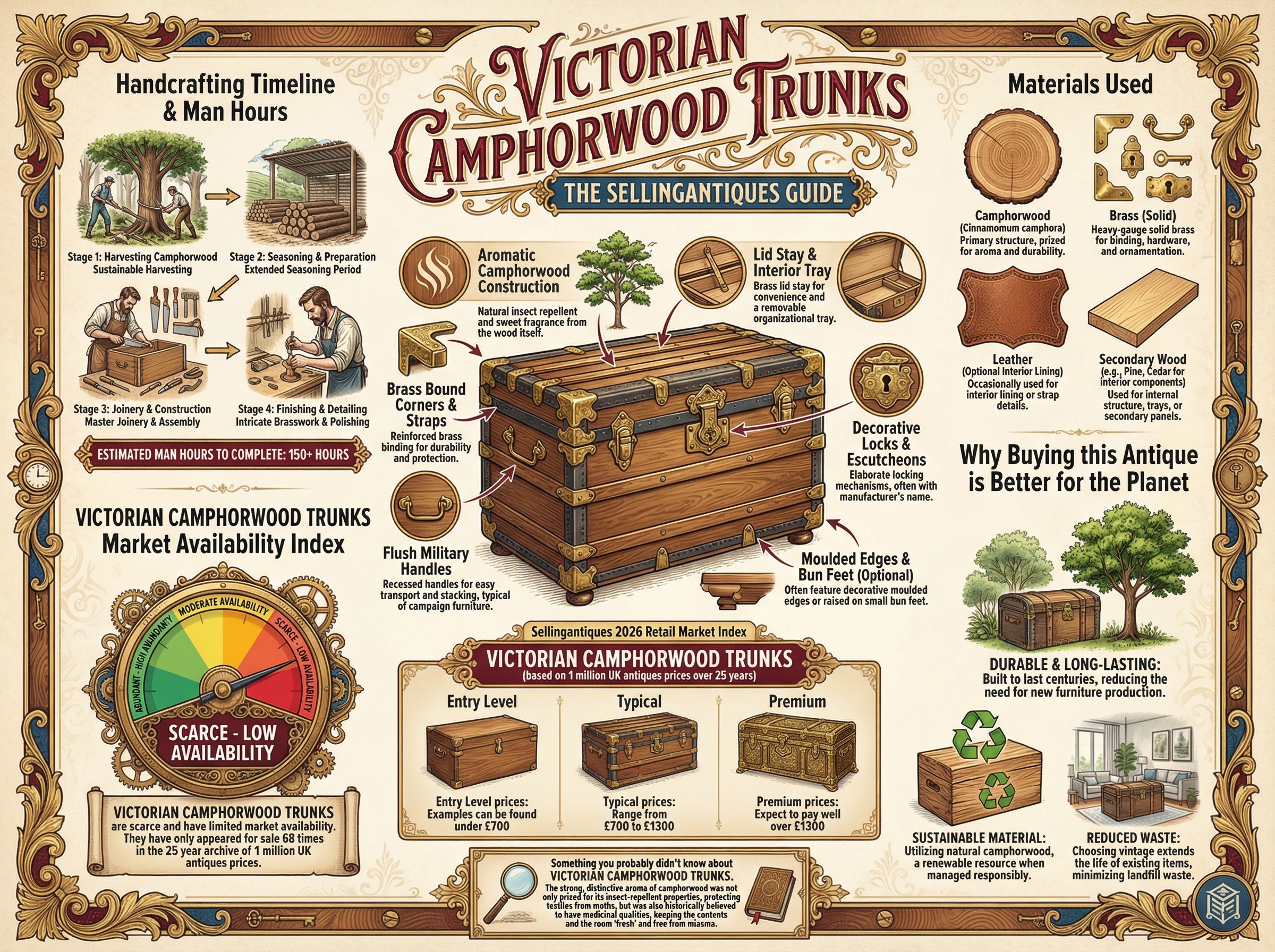 Victorian Camphorwood Trunks Guide Infographic
