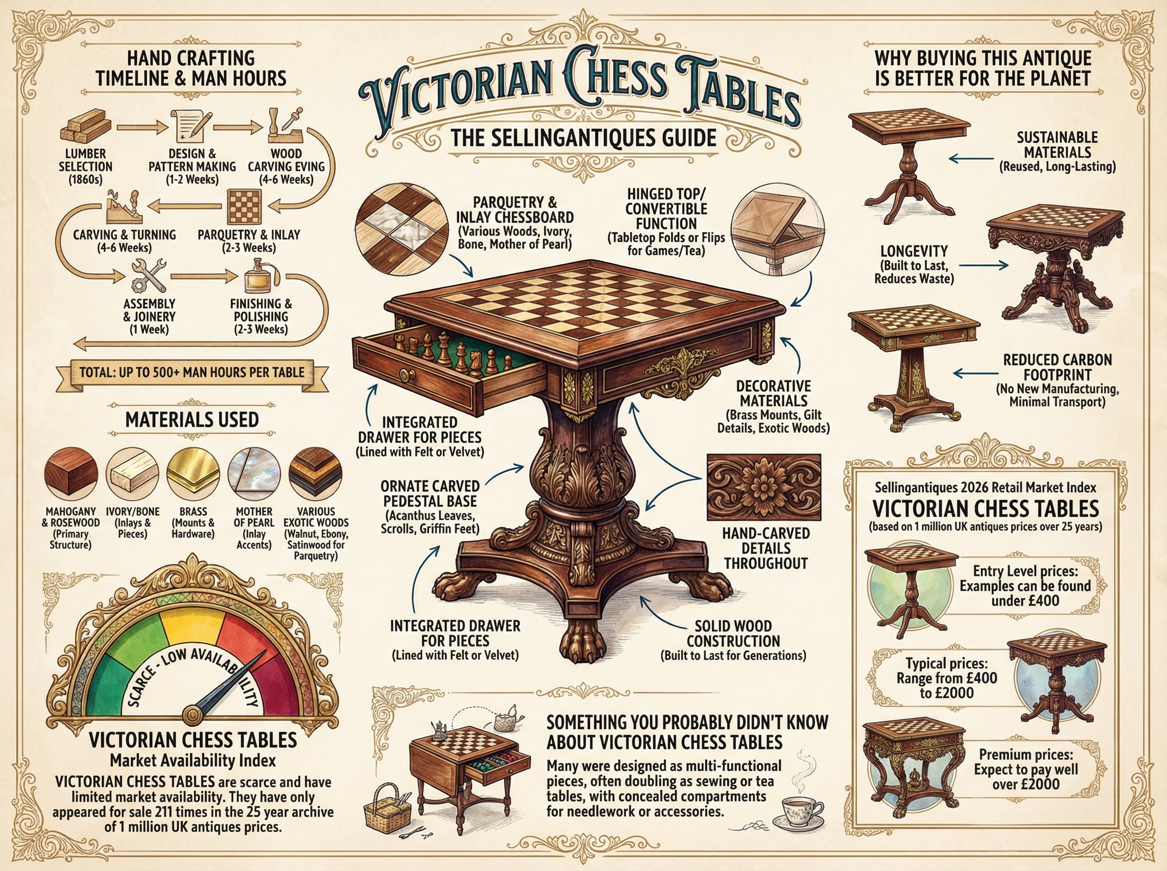 Victorian Chess Tables Guide Infographic