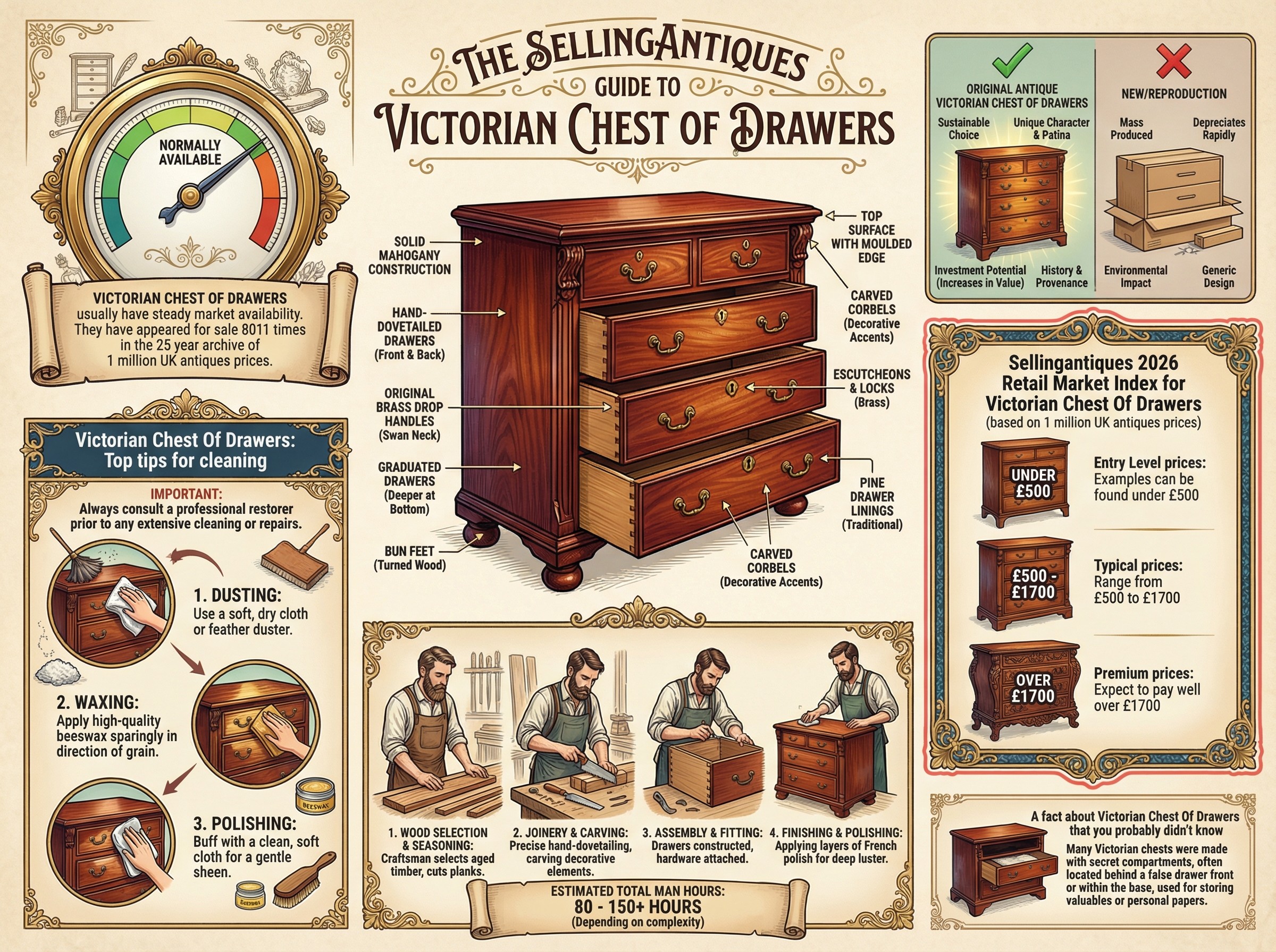 Victorian Chest Of Drawers Guide Infographic