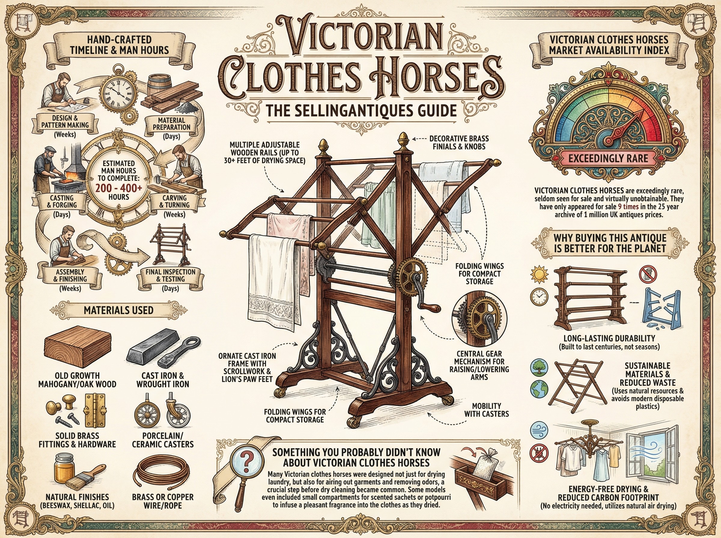 Victorian Clothes Horses Guide Infographic