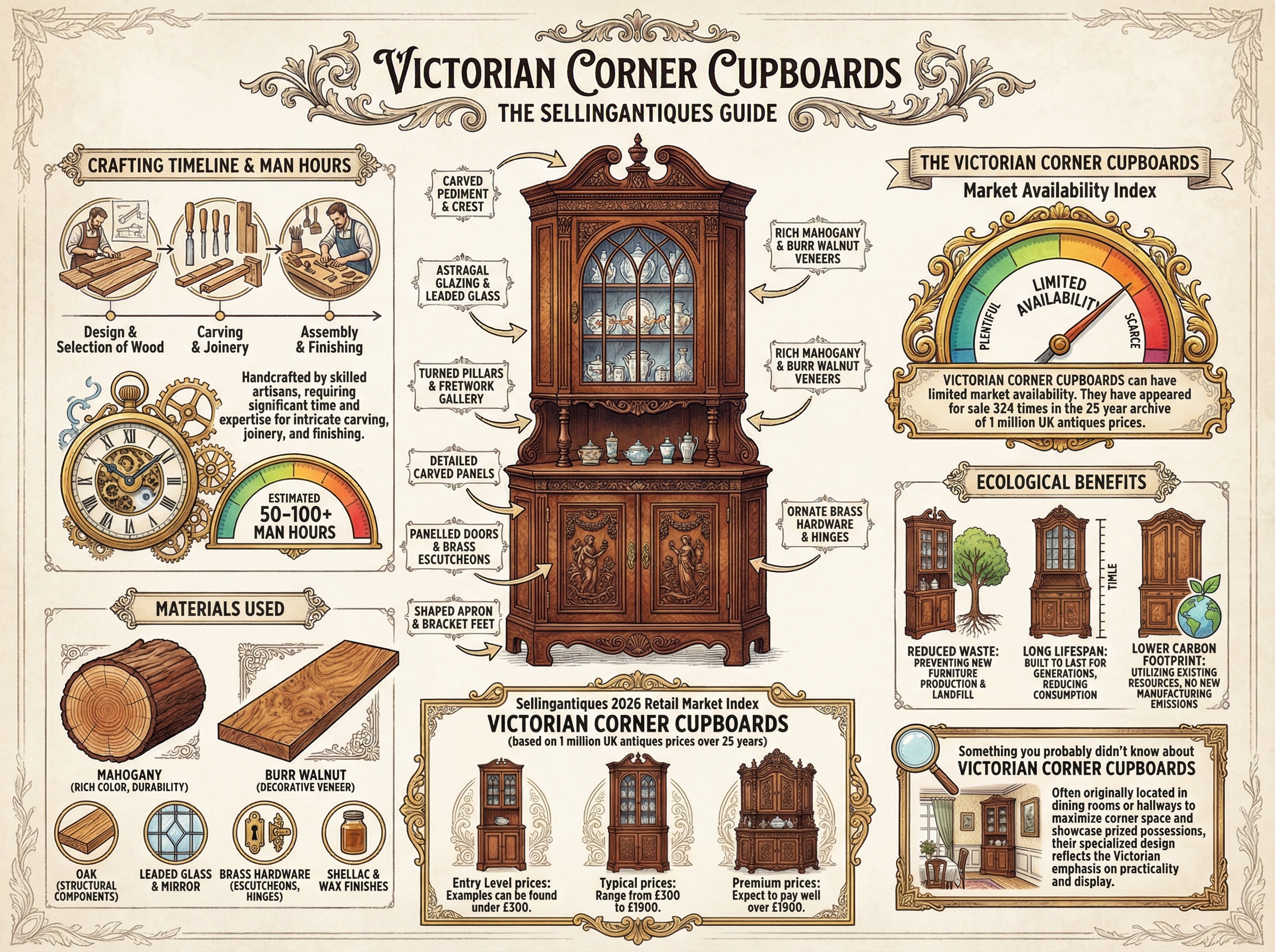 Victorian Corner Cupboards Guide Infographic