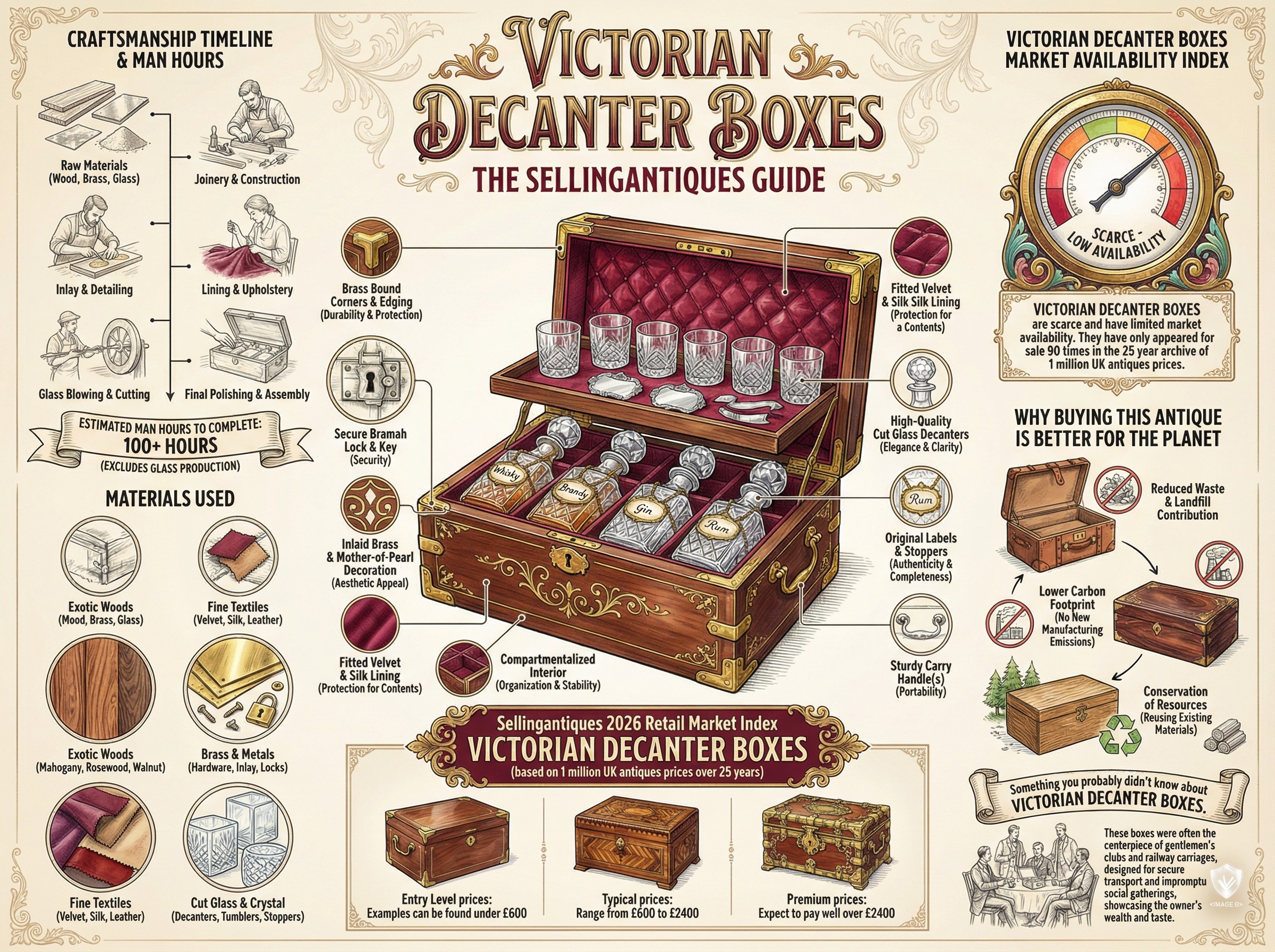 Victorian Decanter Boxes Guide Infographic