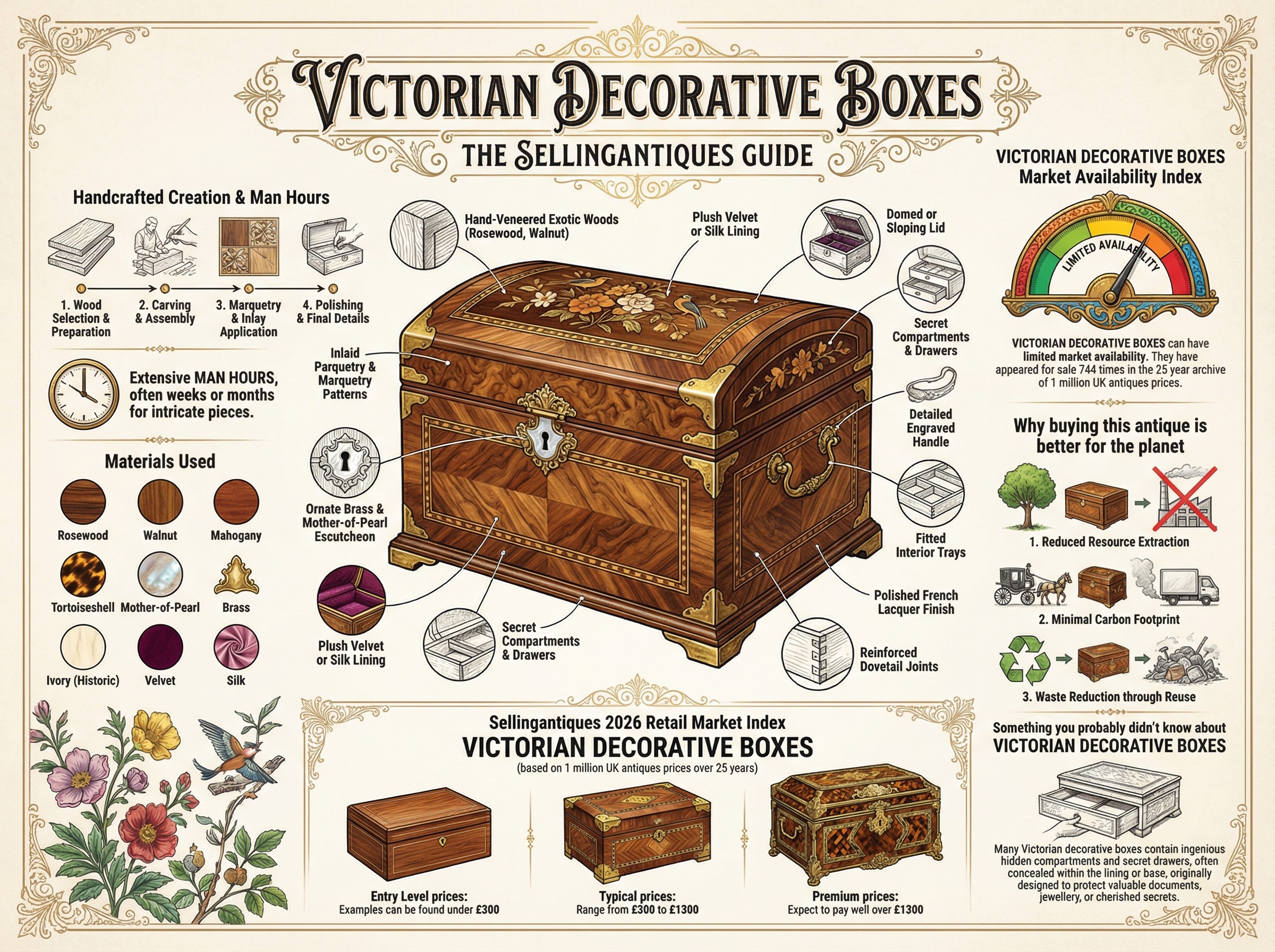 Victorian Decorative Boxes Guide Infographic