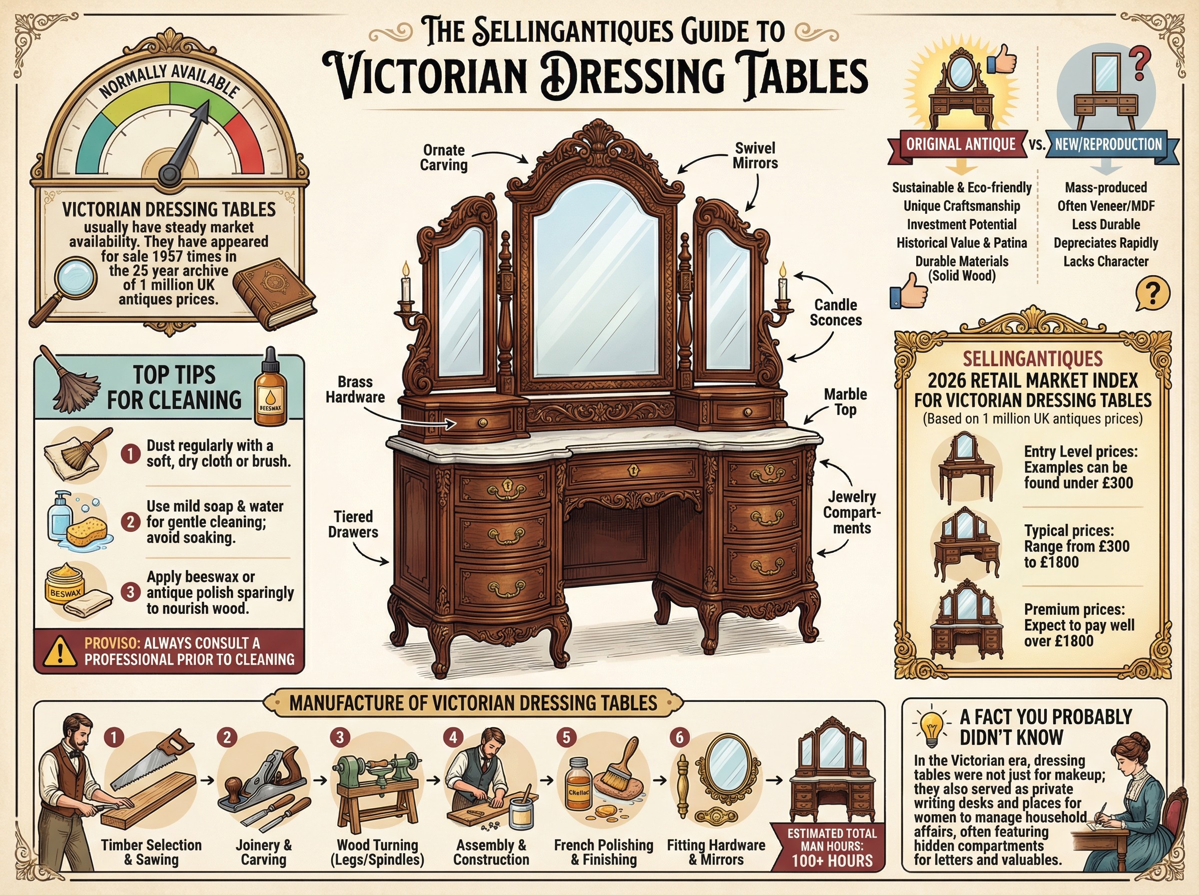 Victorian Dressing Tables Guide Infographic