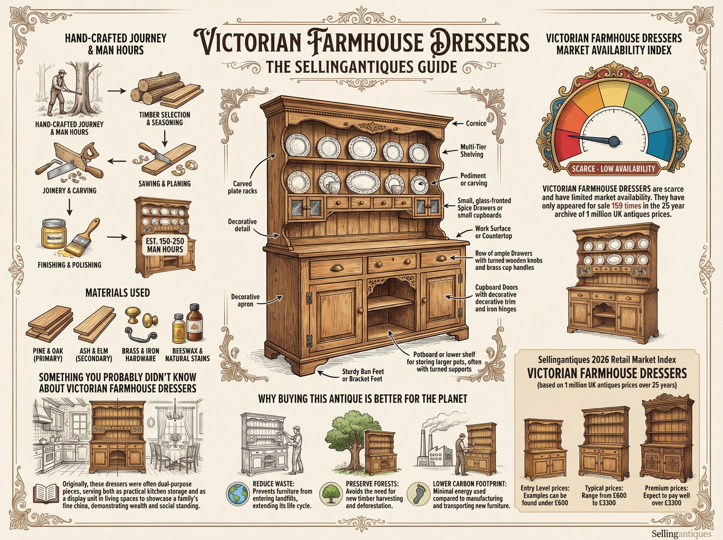 Victorian Farmhouse Dressers Guide Infographic