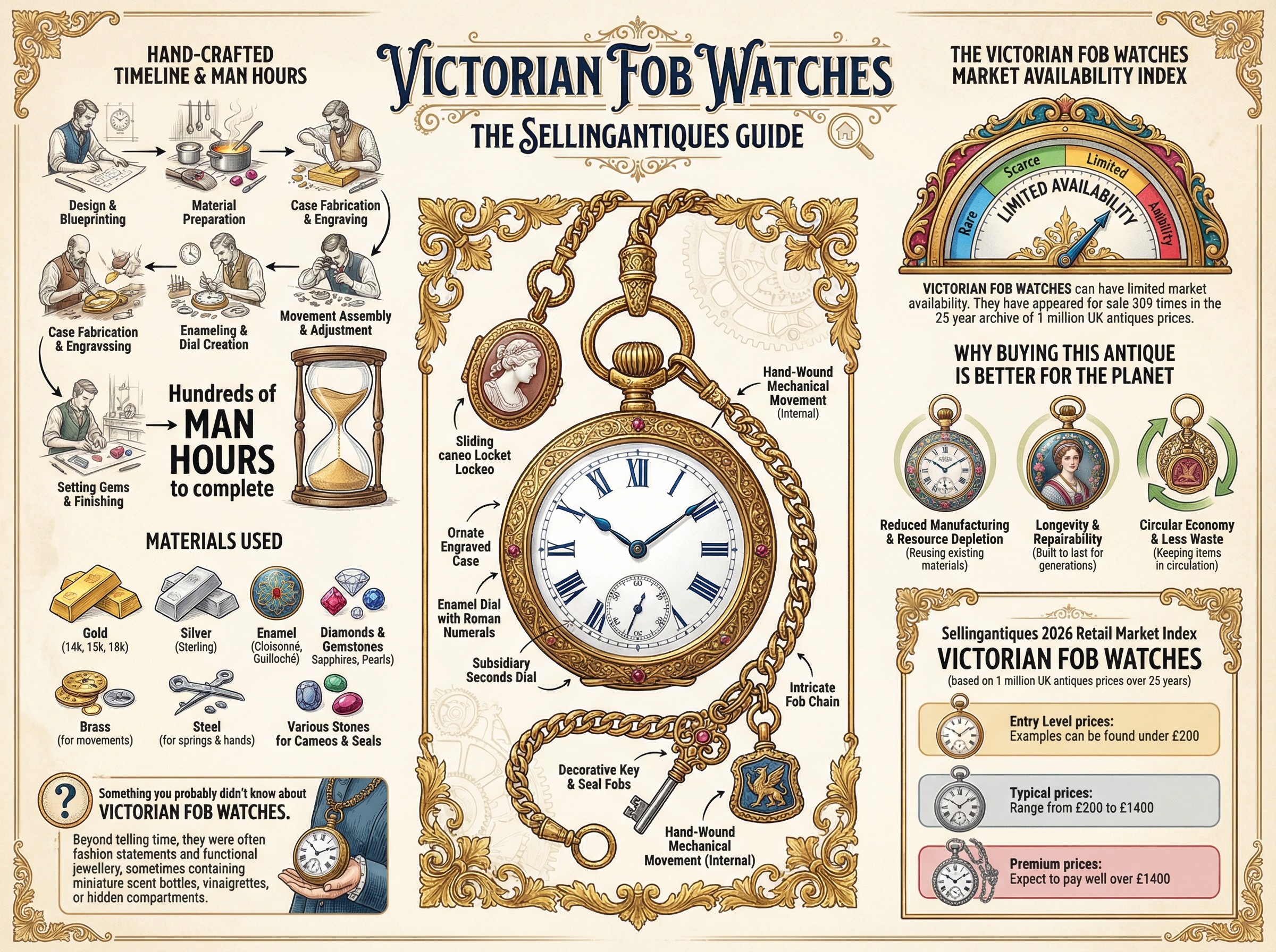 Victorian Fob Watches Guide Infographic