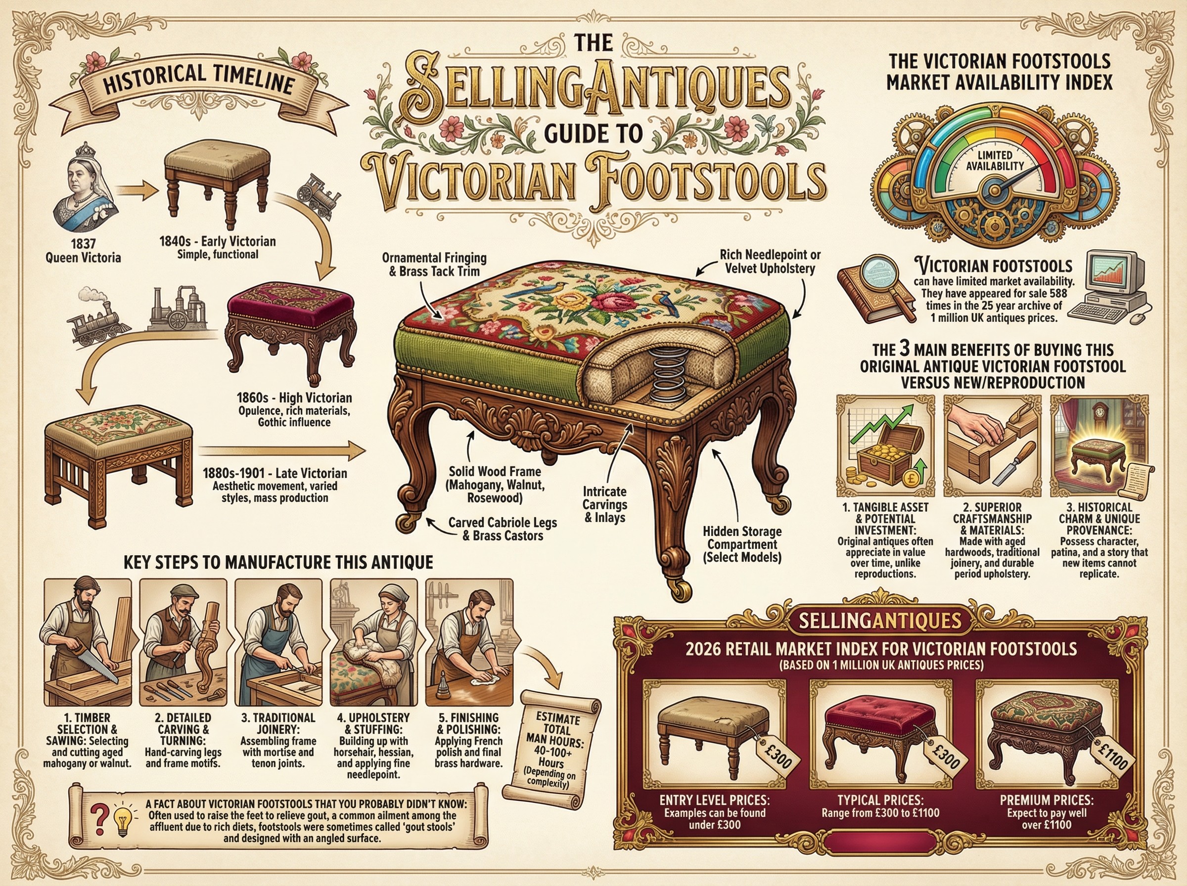 Victorian Footstools Guide Infographic