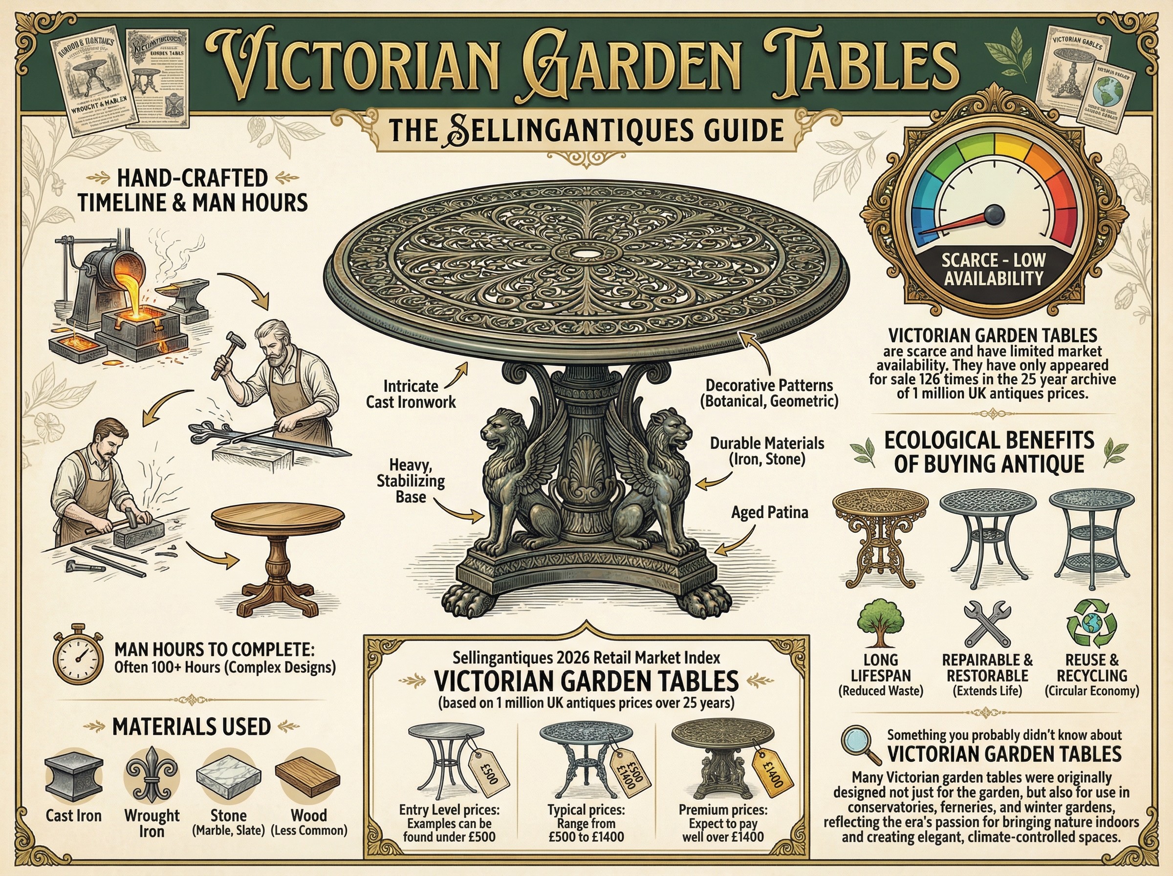 Victorian Garden Tables Guide Infographic