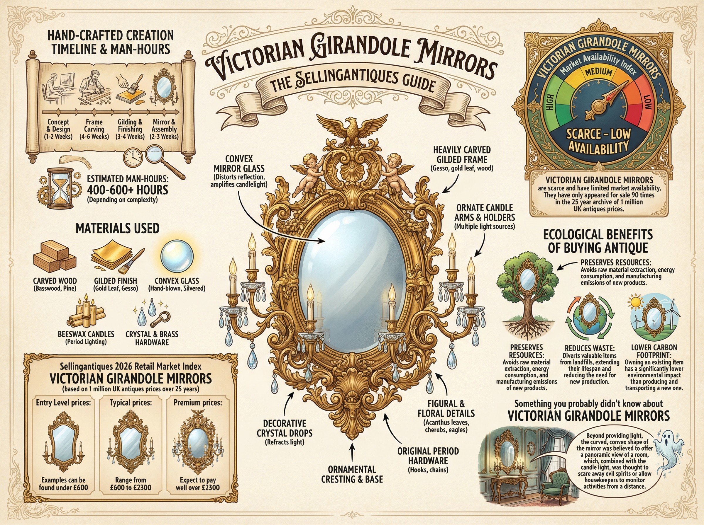 Victorian Girandole Mirrors Guide Infographic