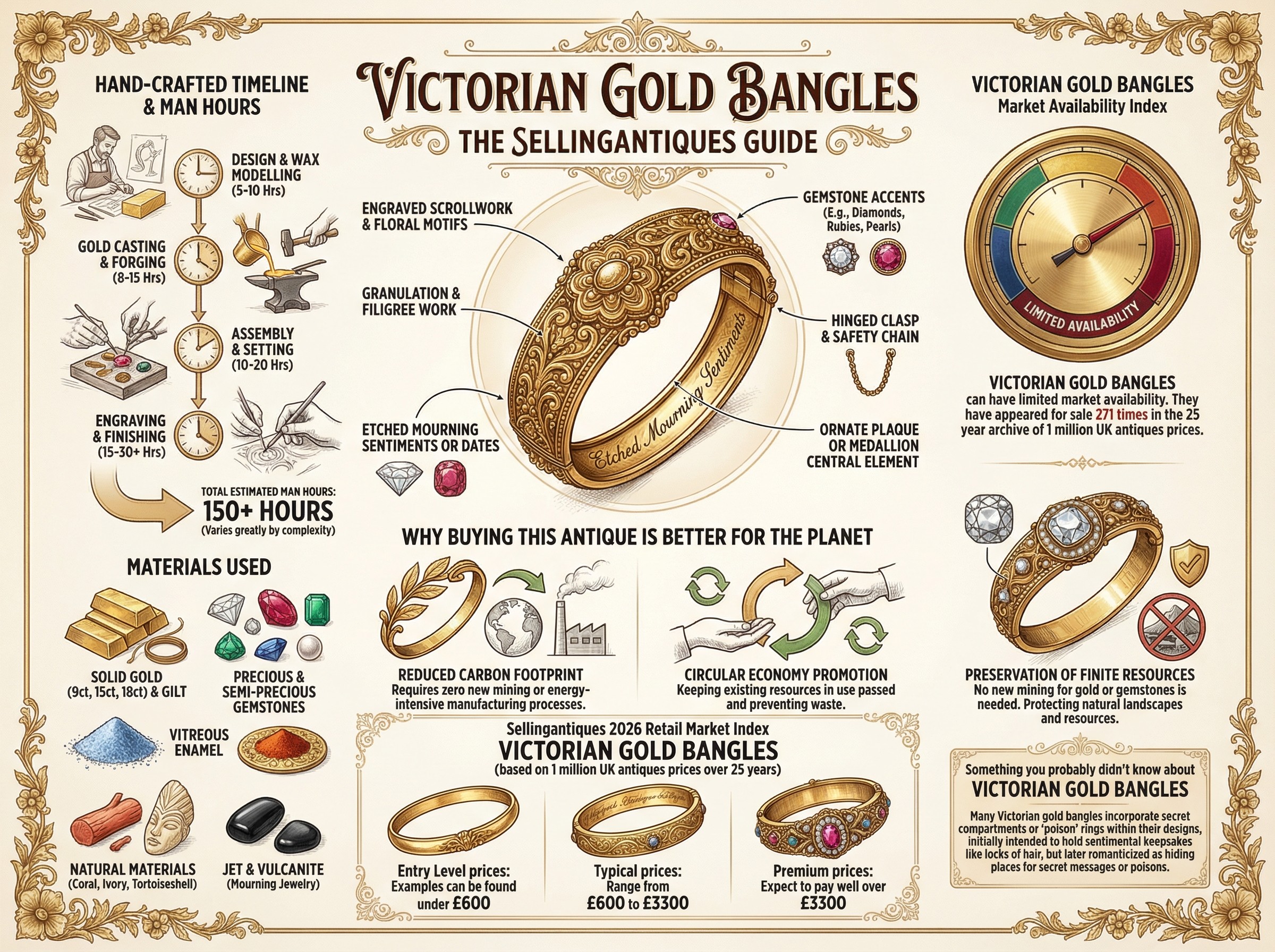 Victorian Gold Bangles Guide Infographic